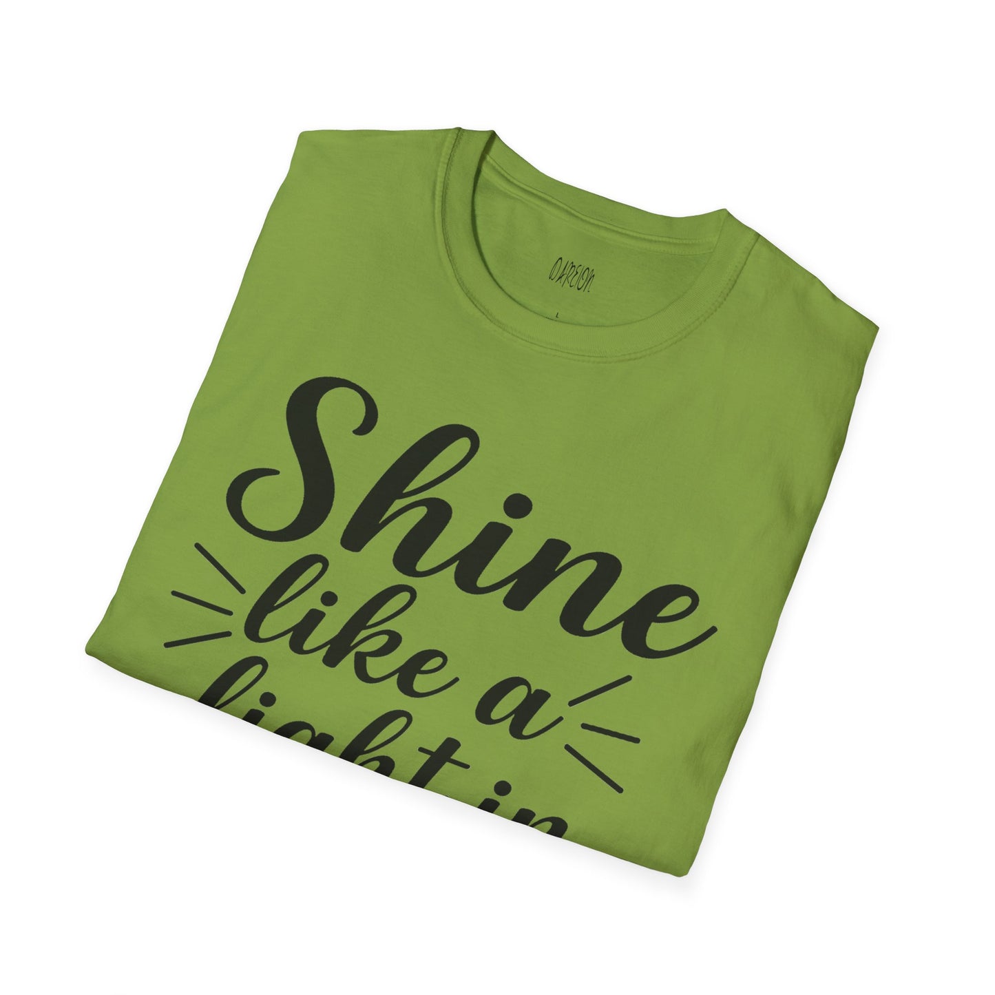 Inspirational T-Shirt for Women- 'Shine Like a Light in the Dark'