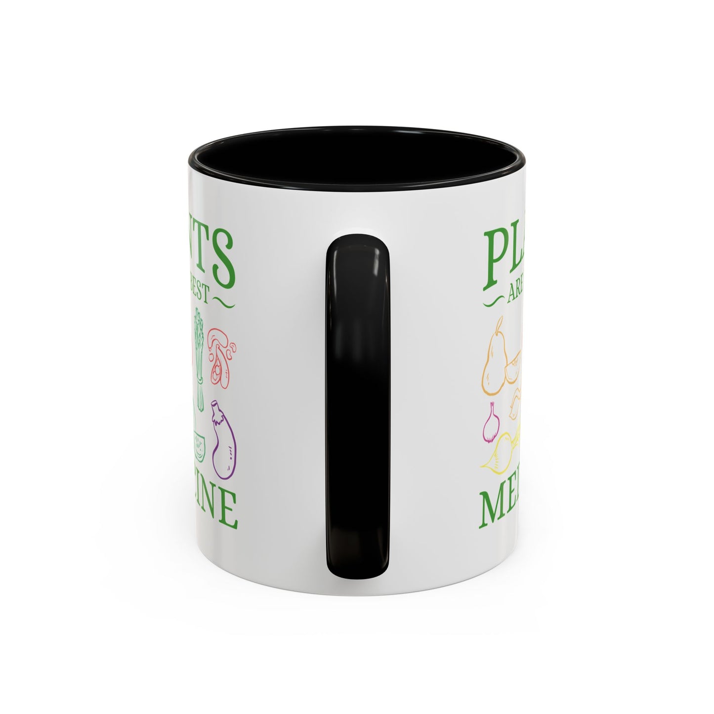 Green Therapy - Plants Are the Best Medicine Inner Color Coffee Mug (11, 15oz)