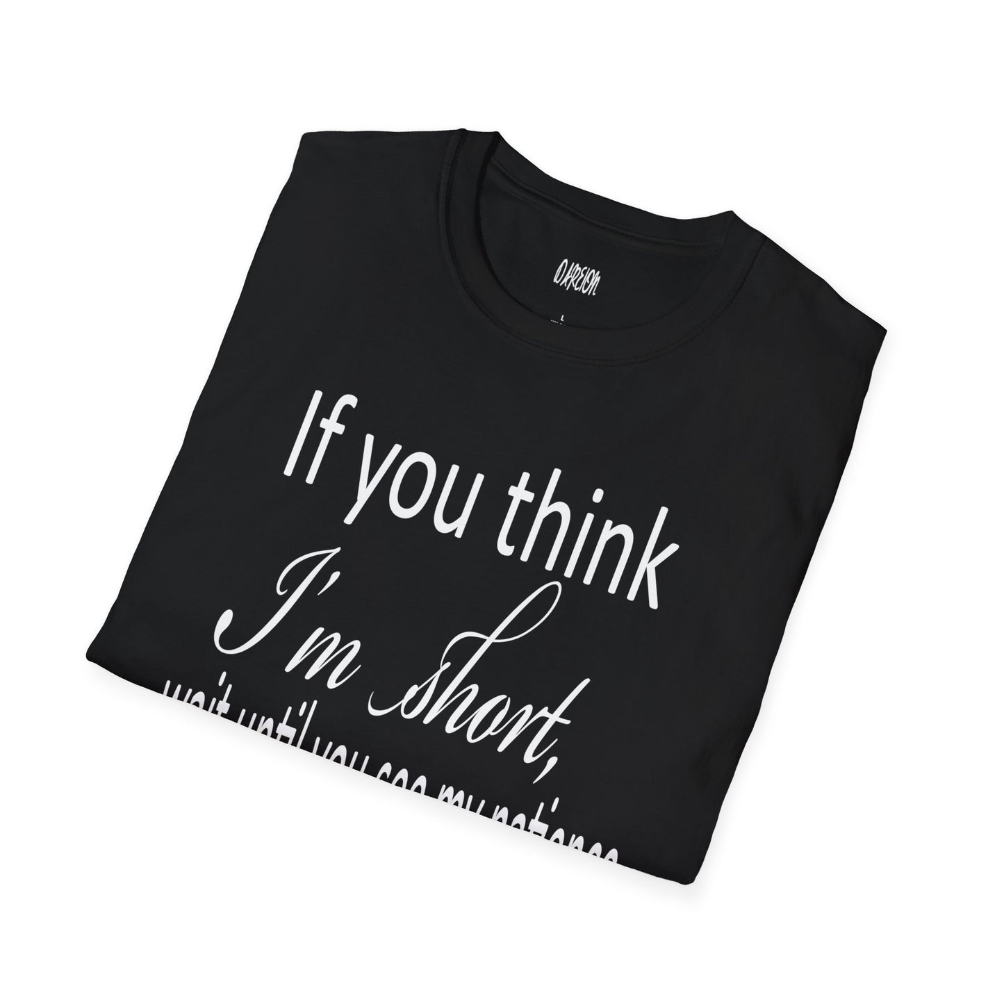 If You Think I'm Short Wait Until You See My Patience Softstyle Funny Sarcastic T-Shirt