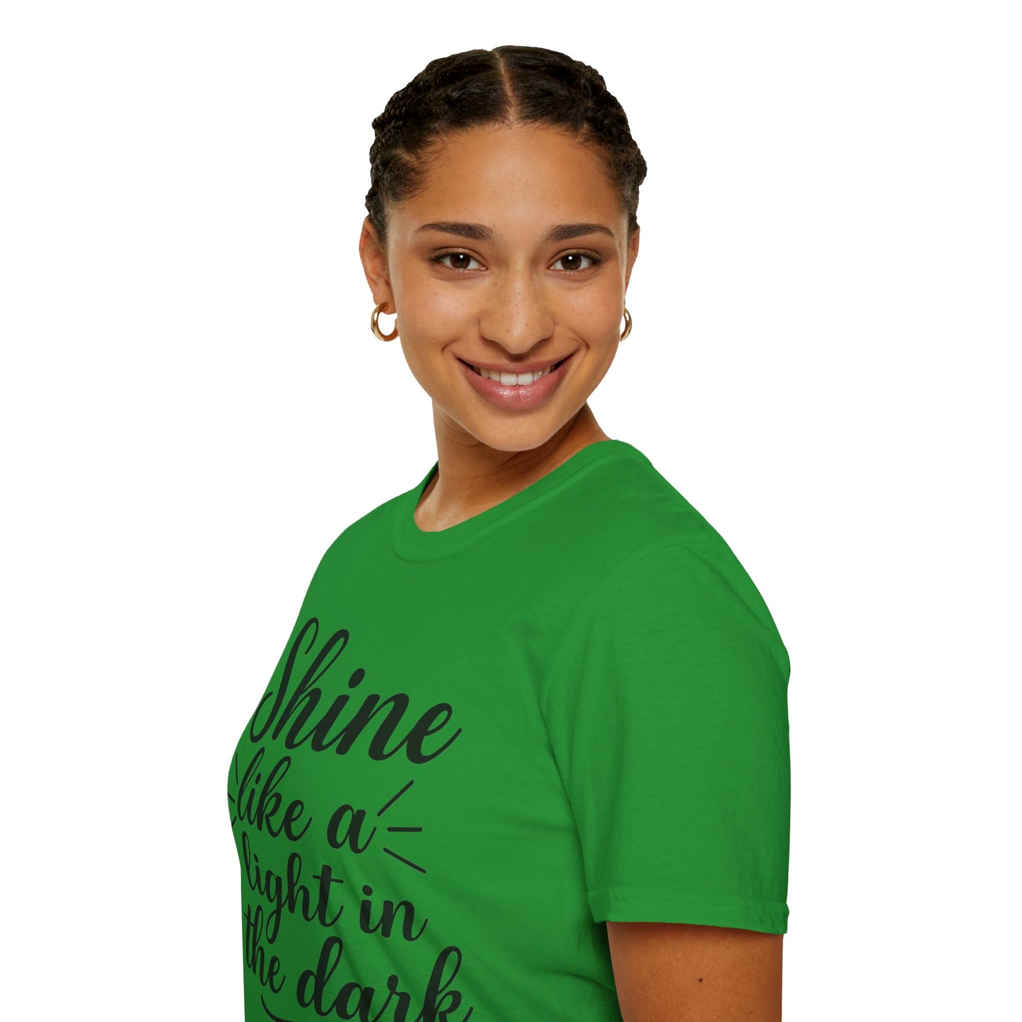 Inspirational T-Shirt for Women- 'Shine Like a Light in the Dark'