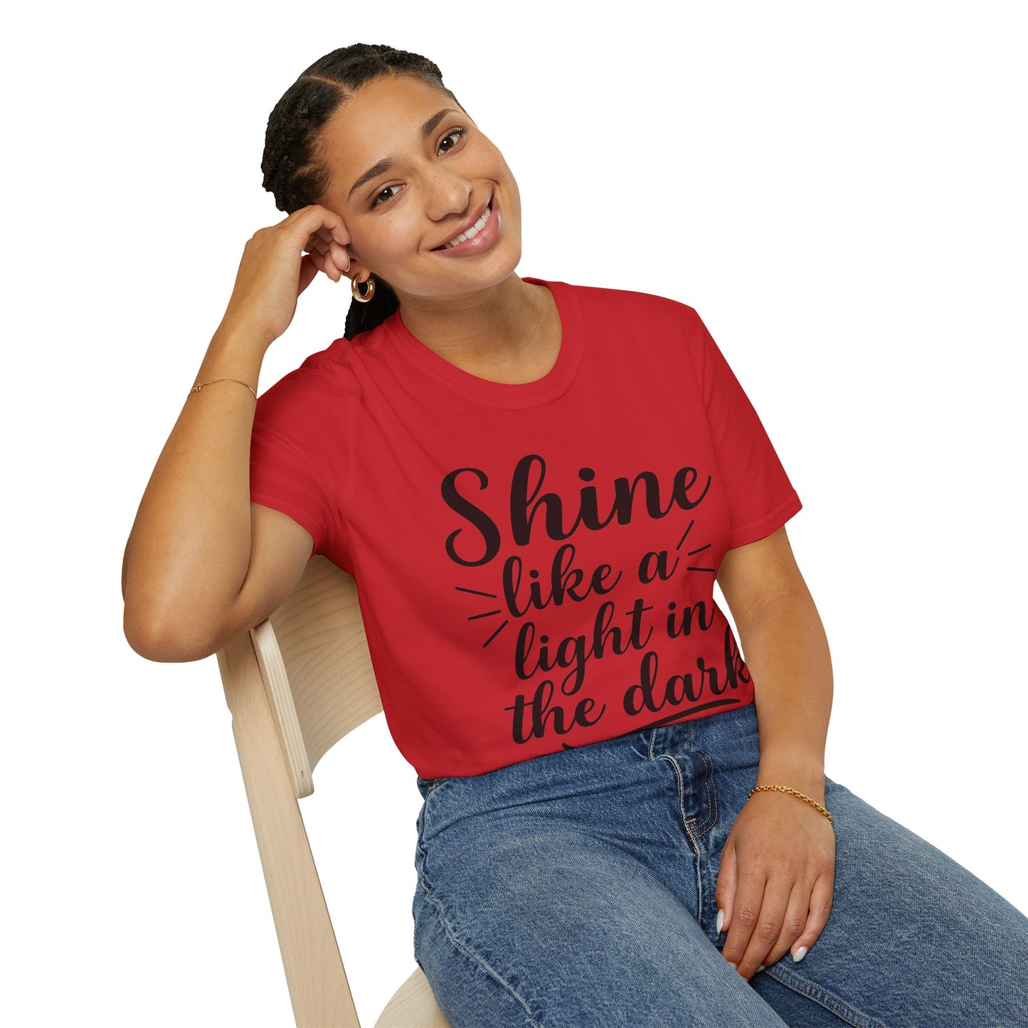 Inspirational T-Shirt for Women- 'Shine Like a Light in the Dark'