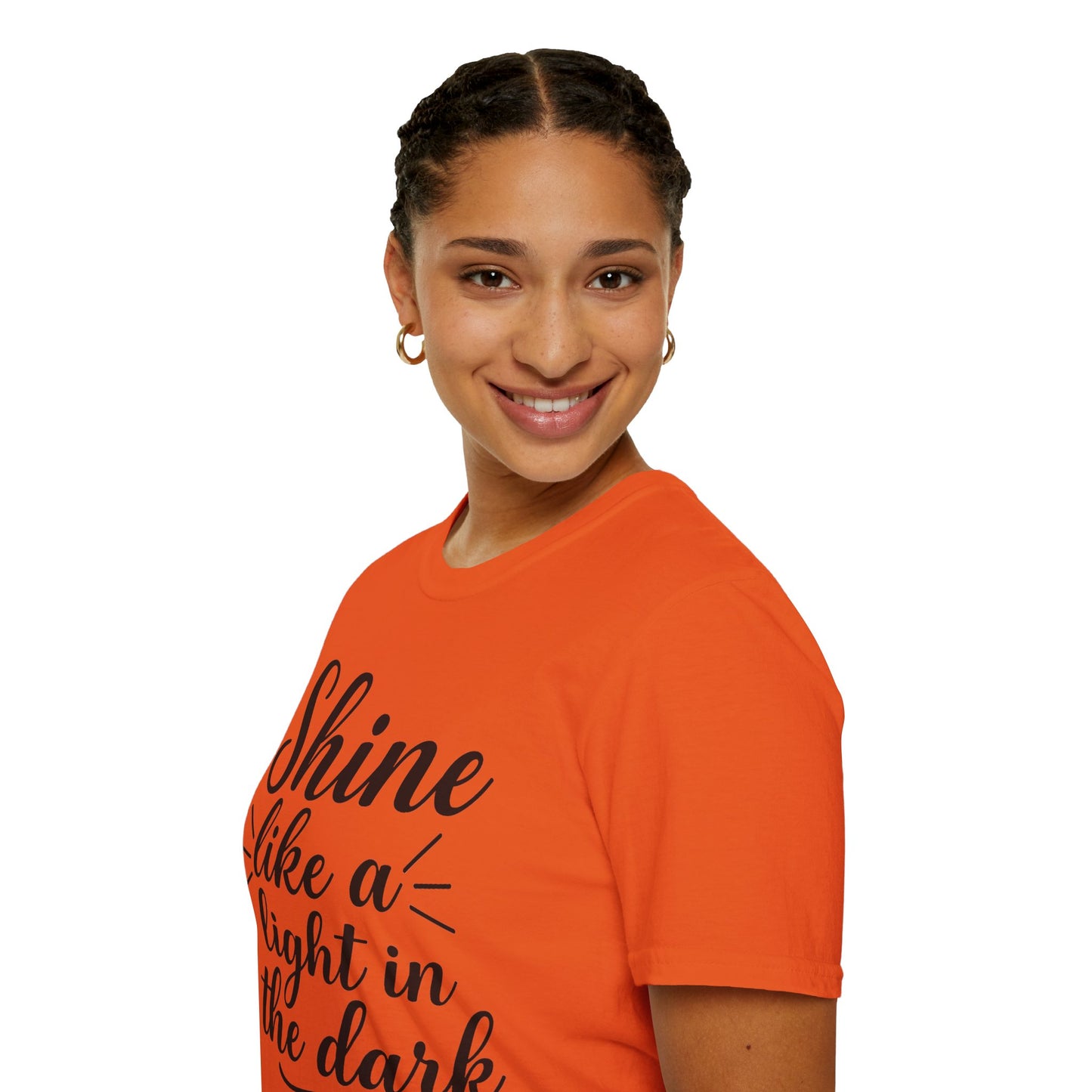 Inspirational T-Shirt for Women- 'Shine Like a Light in the Dark'