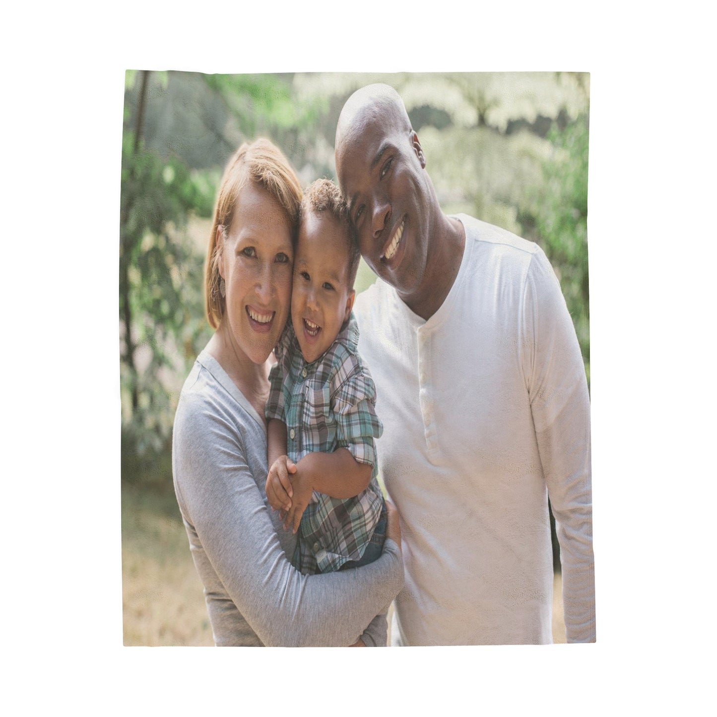 Personalized Family Photo Velveteen Plush Blanket