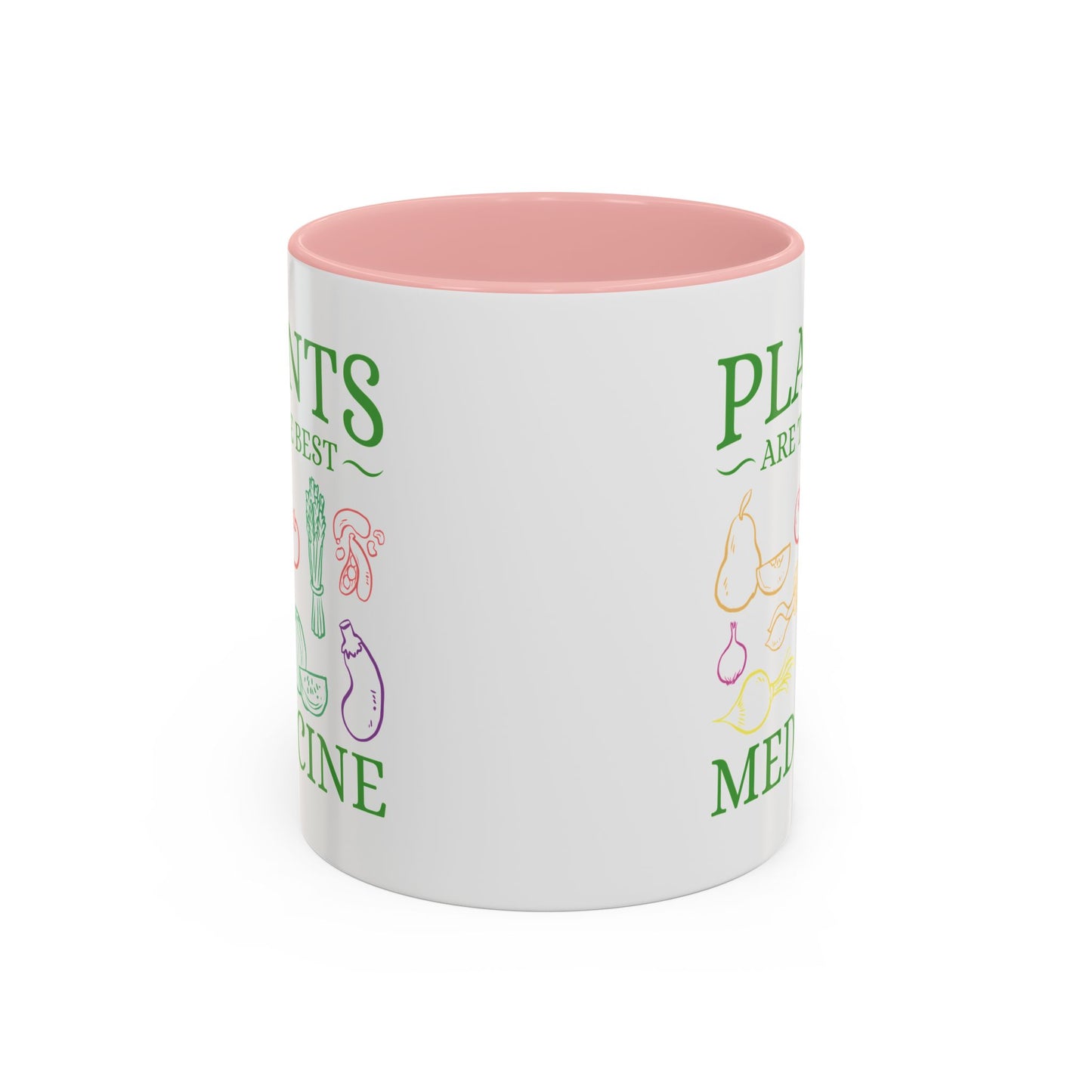 Green Therapy - Plants Are the Best Medicine Inner Color Coffee Mug (11, 15oz)