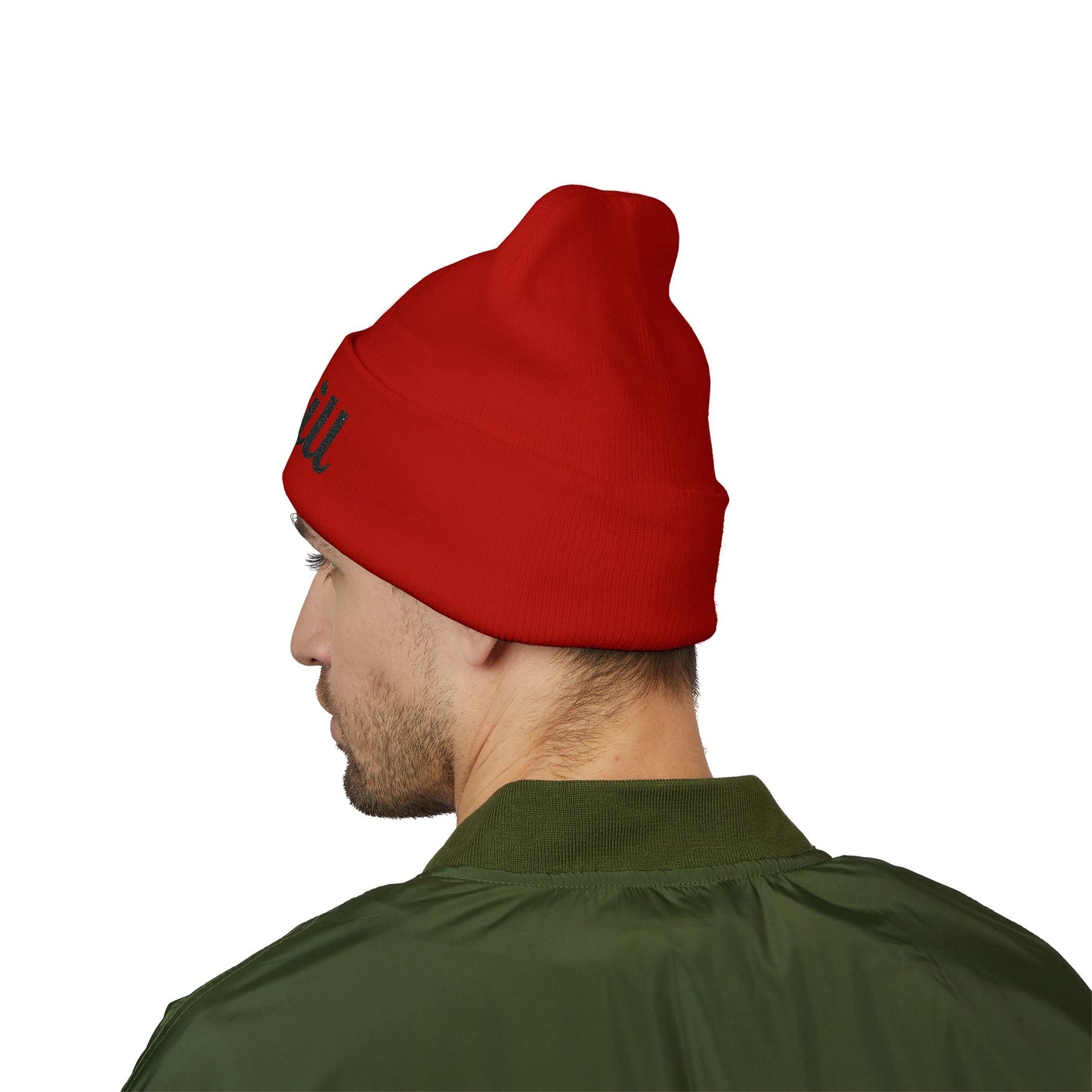 Be Still Embroidered Beanie – Minimalist Faith-Inspired Cuffed Knit Hat for Women & Men