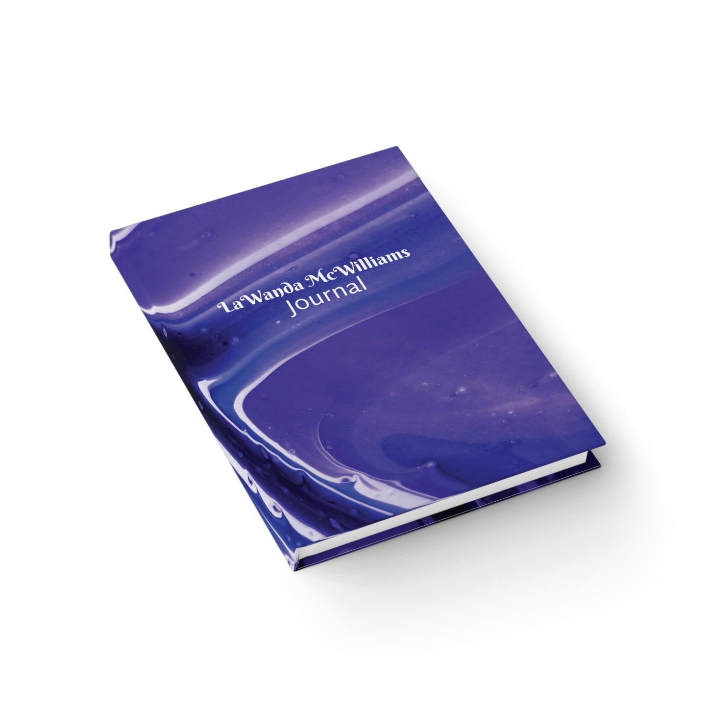 Personalized Purple Abstract Journal with Ruled Line Paper