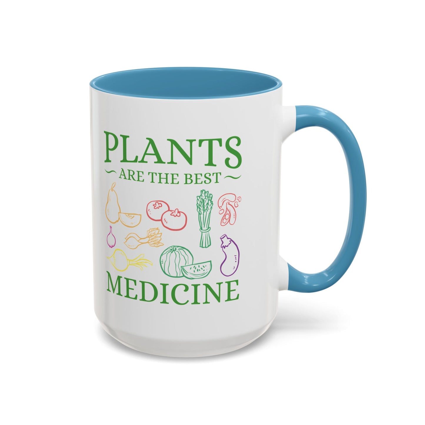 Green Therapy - Plants Are the Best Medicine Inner Color Coffee Mug (11, 15oz)