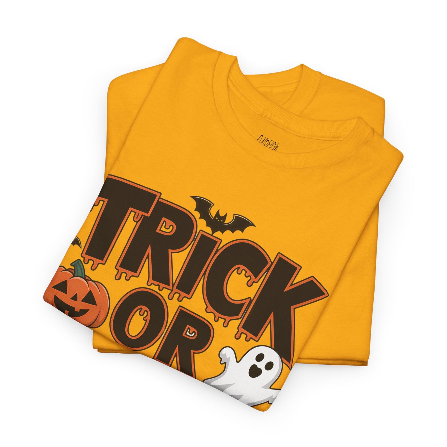 Women Halloween T-Shirt - Trick or Treat Graphic Tee, Spooky Shirt, Fall Fashion, Halloween Party Top, Ghost and Pumpkin Design