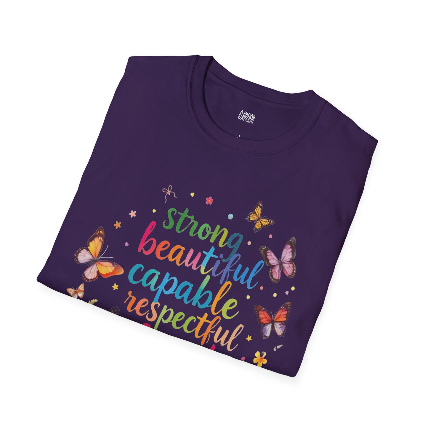 Empowerment Butterfly T-Shirt - Strong, Beautiful, Capable, Respectful, Smart