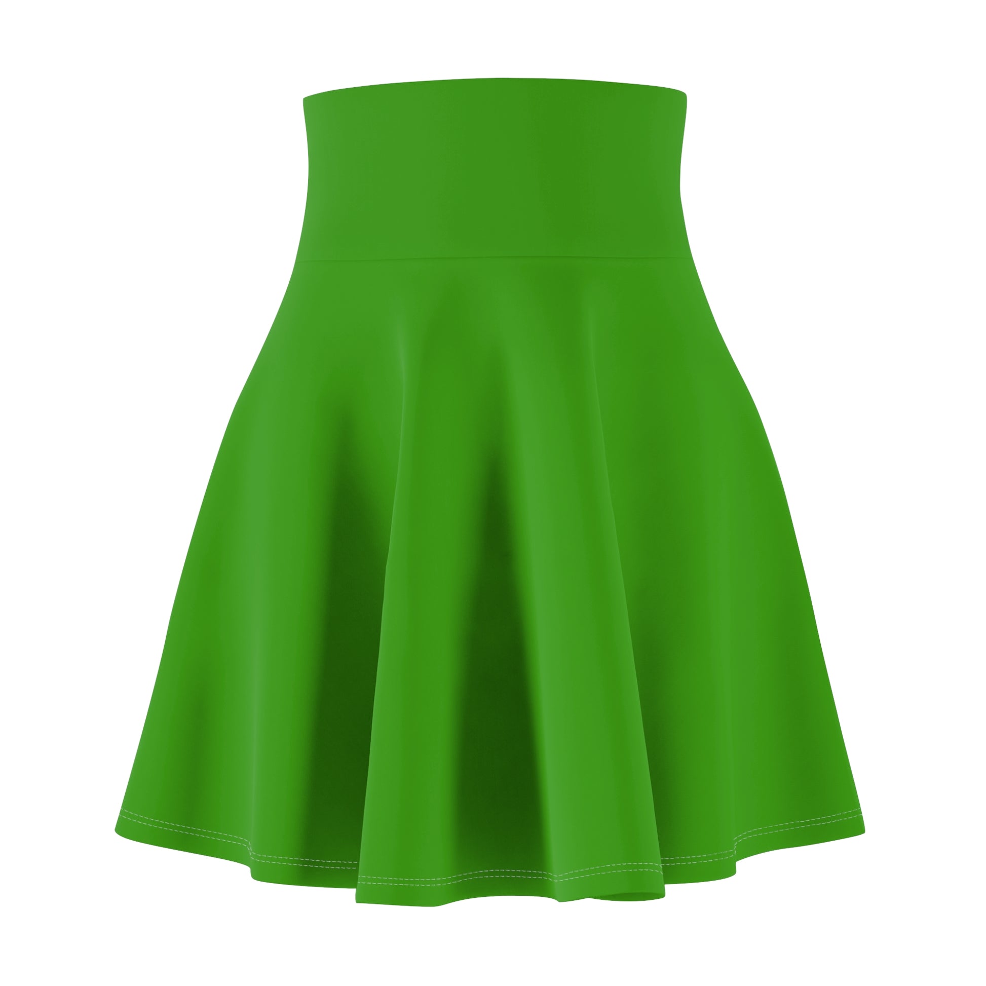 green skater skirt