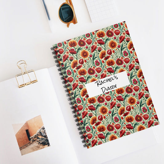 Personalized Spiral Notebook with Ruled Line