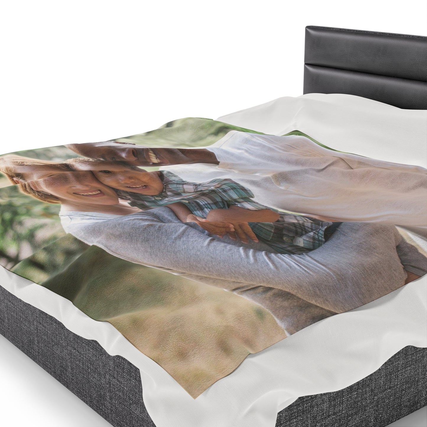 Personalized Family Photo Velveteen Plush Blanket