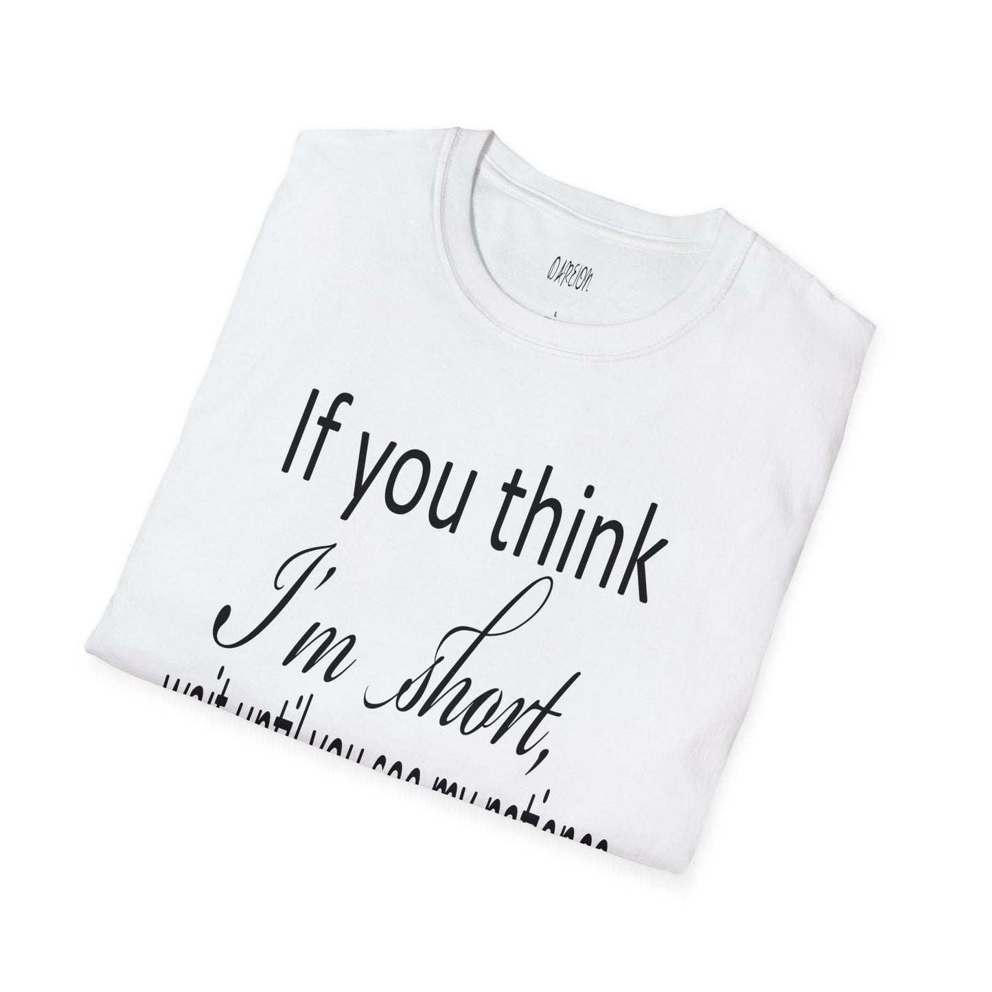 If You Think I'm Short Wait Until You See My Patience Softstyle Funny Sarcastic T-Shirt
