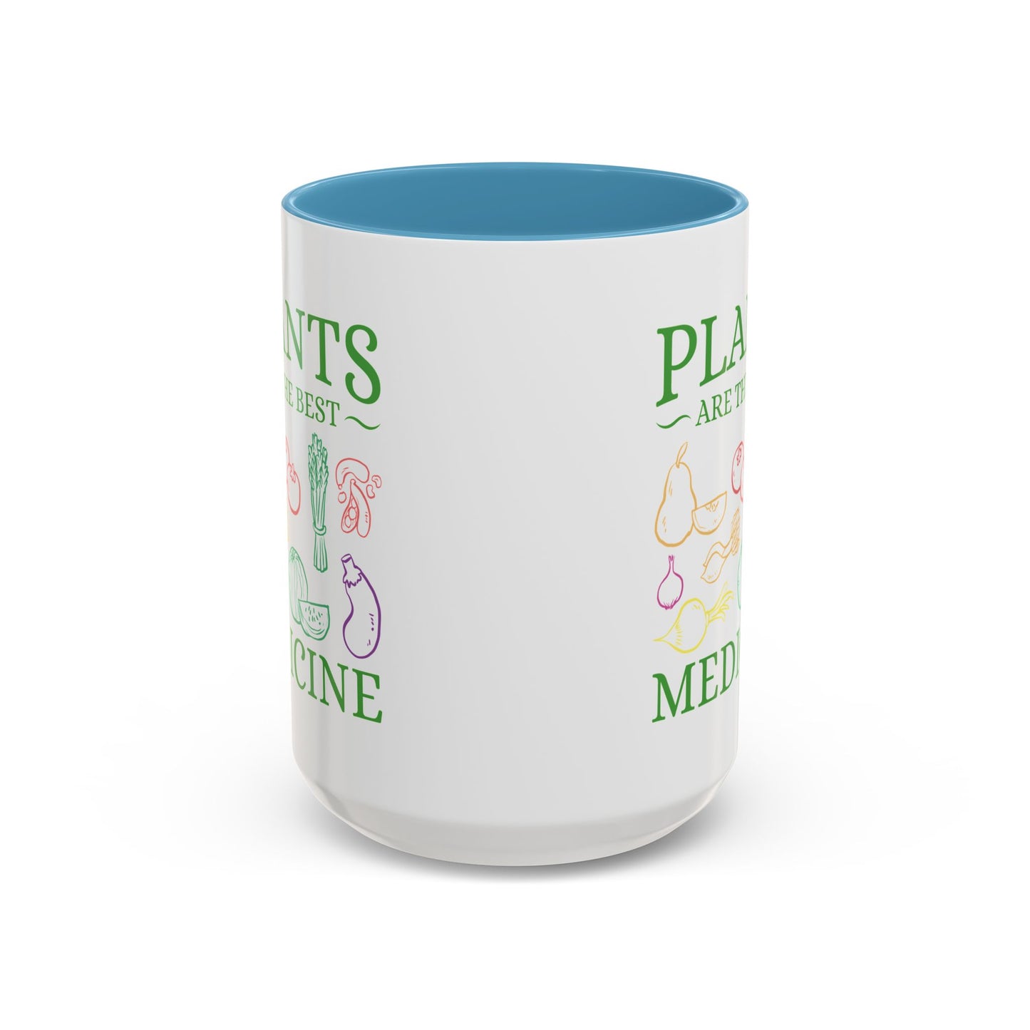 Green Therapy - Plants Are the Best Medicine Inner Color Coffee Mug (11, 15oz)