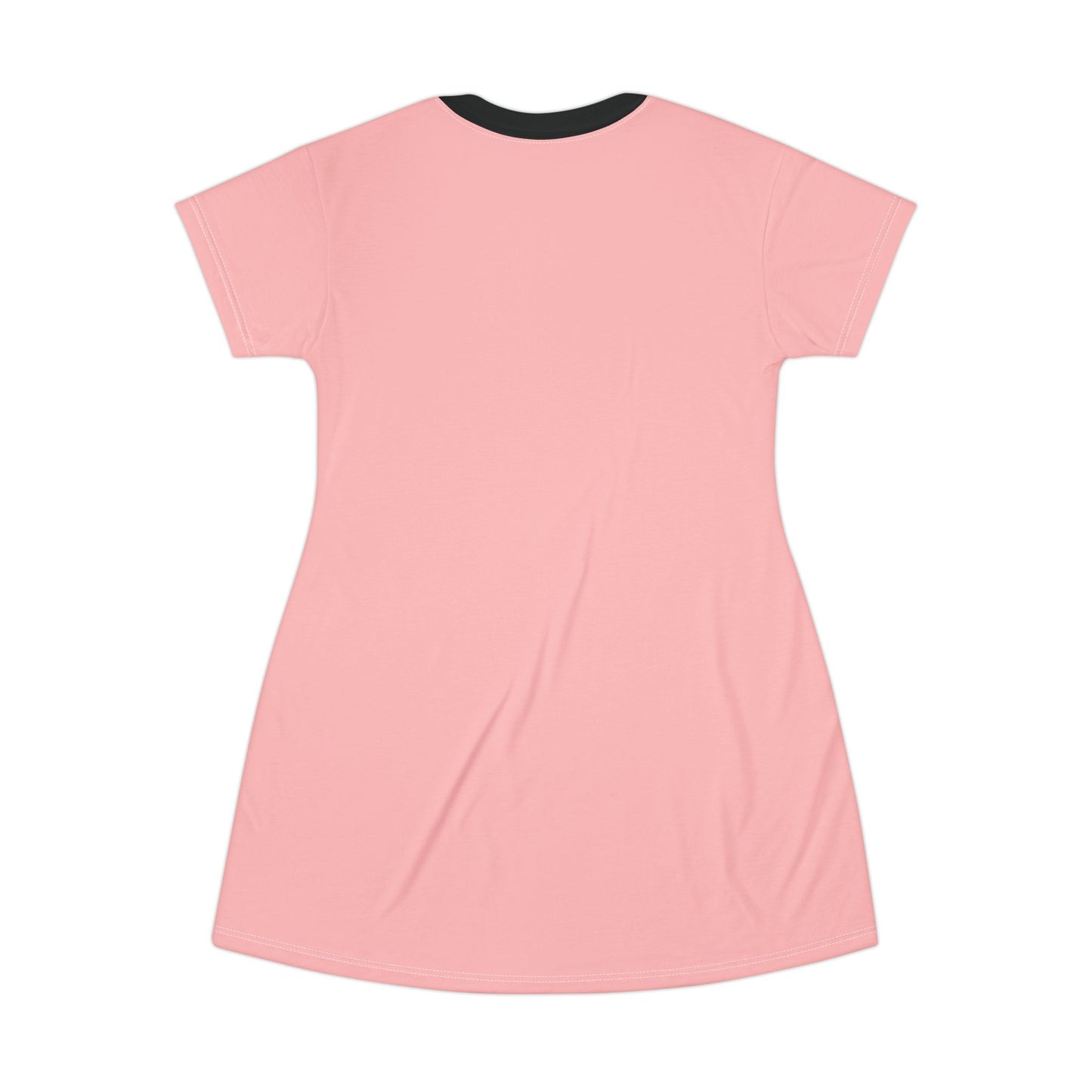Pink Chic Casual T-Shirt Dress Everyday Wear, Comfortable Summer Outfit, Gift for Her, Trendy Fashion Piece