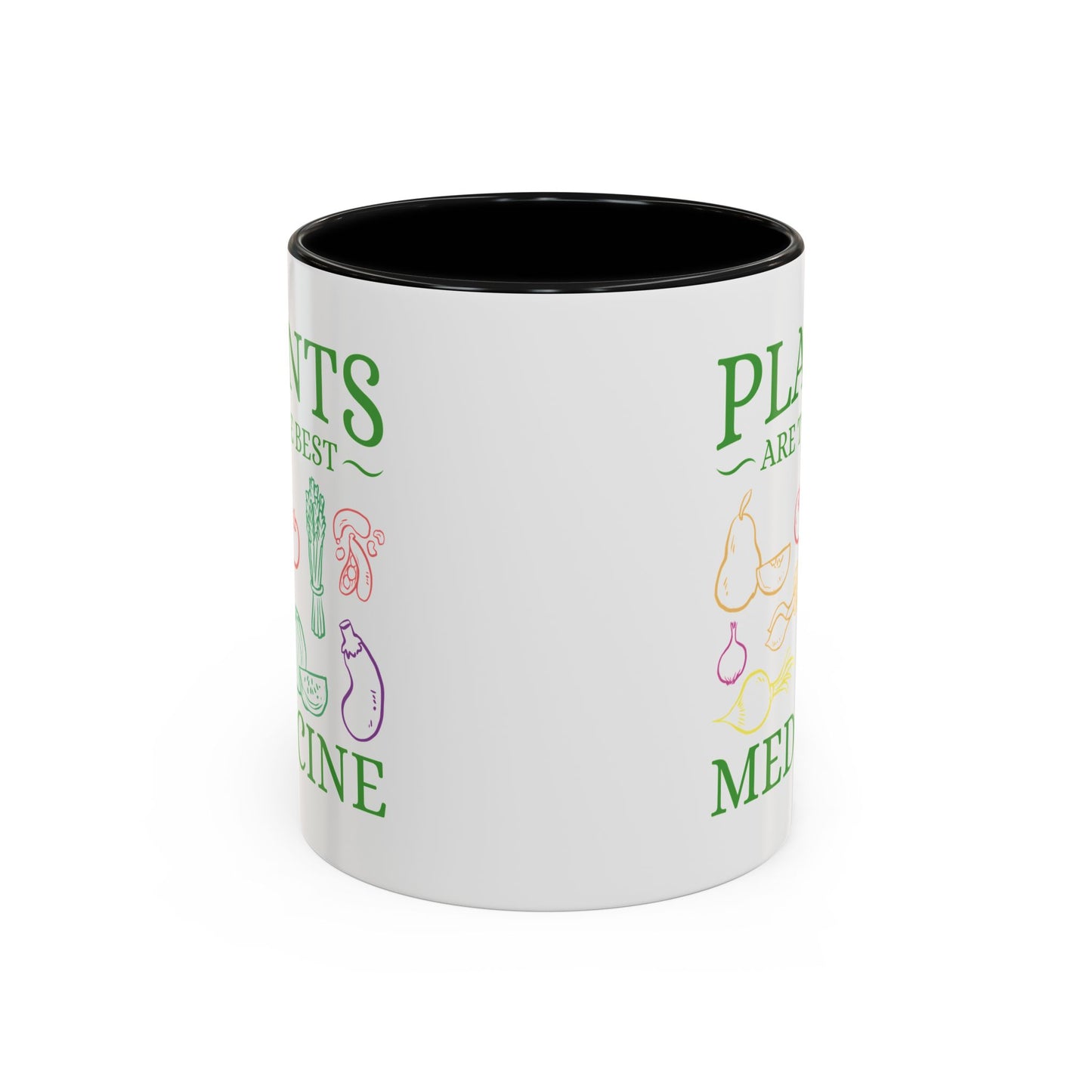 Green Therapy - Plants Are the Best Medicine Inner Color Coffee Mug (11, 15oz)