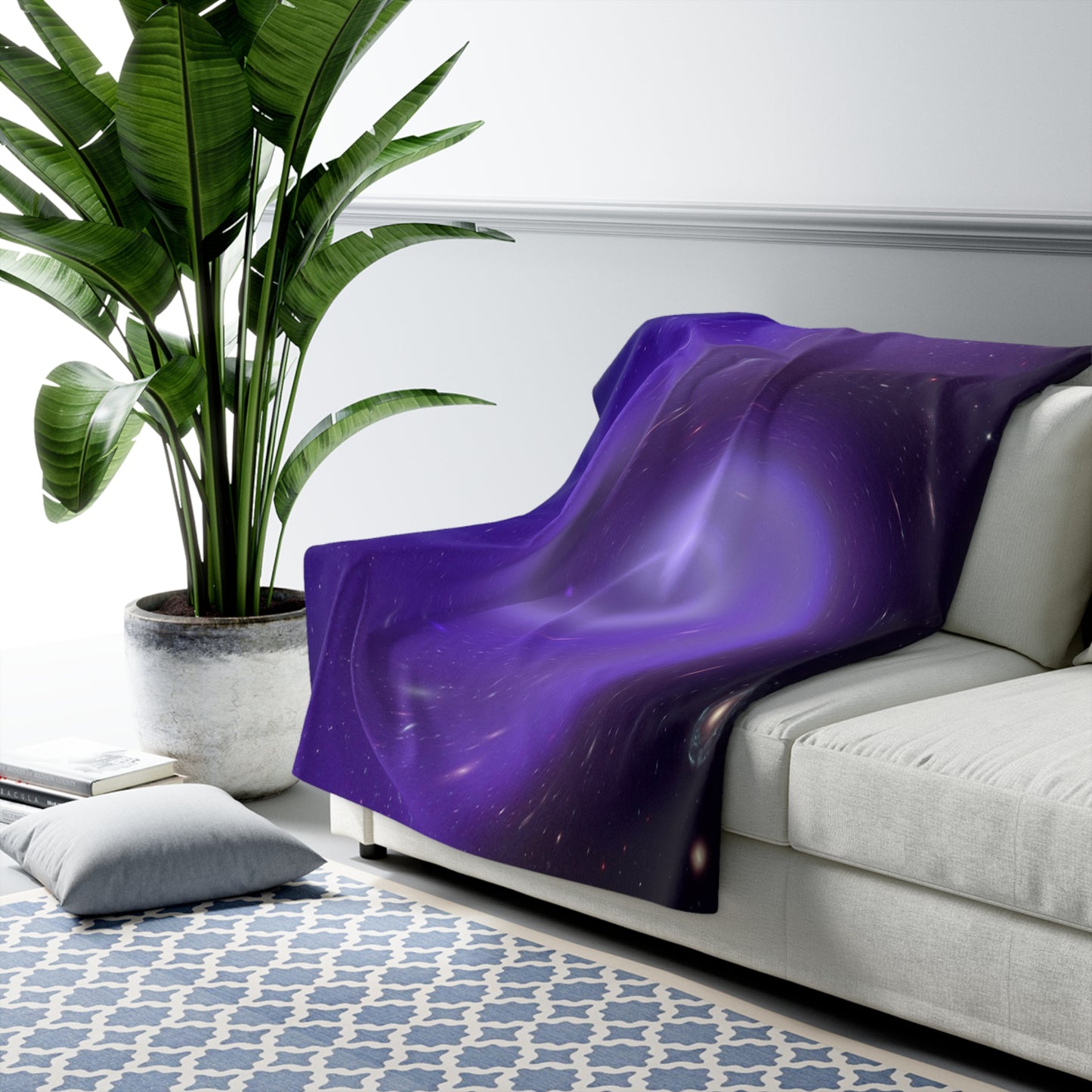 Purple Sherpa Fleece Blanket