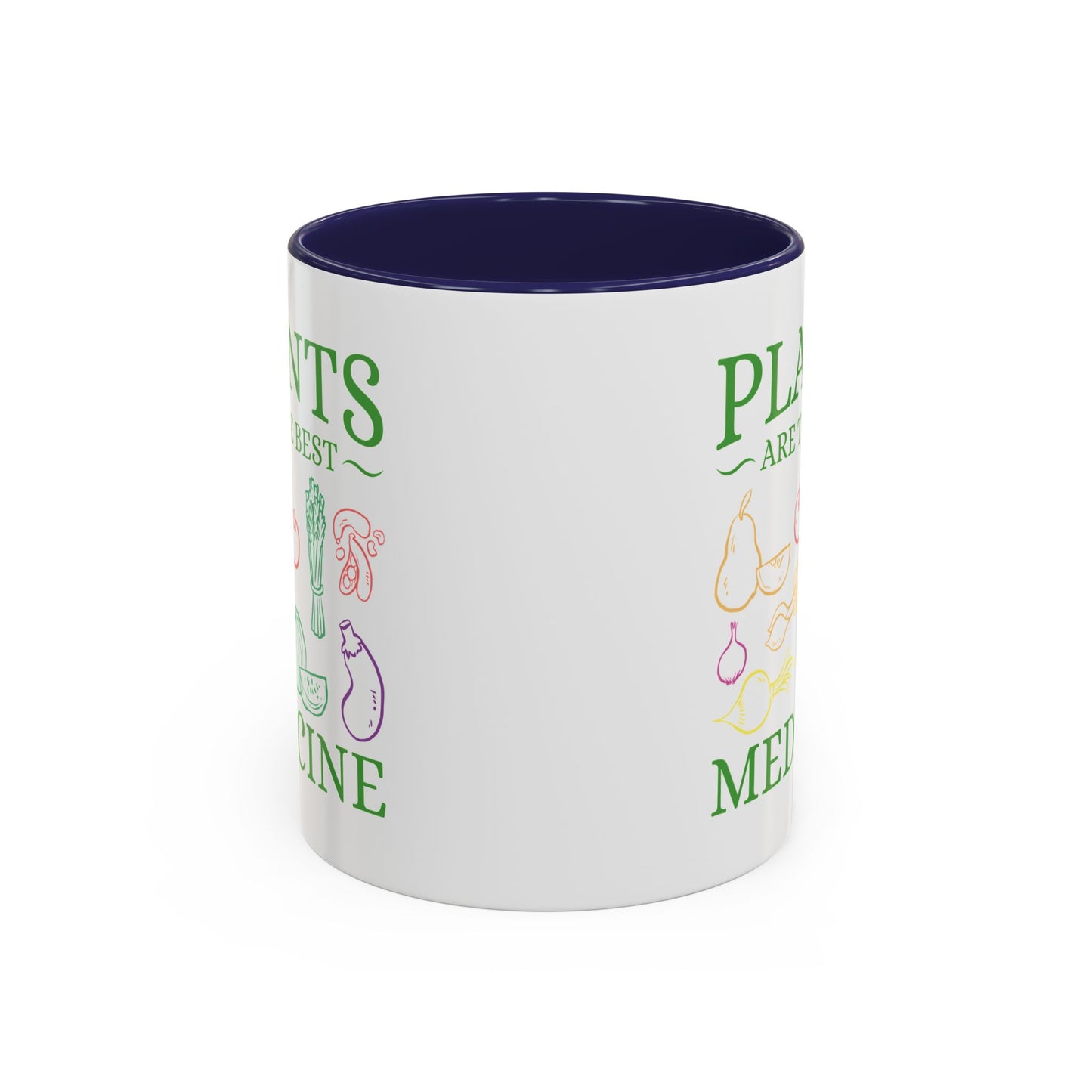 Green Therapy - Plants Are the Best Medicine Inner Color Coffee Mug (11, 15oz)