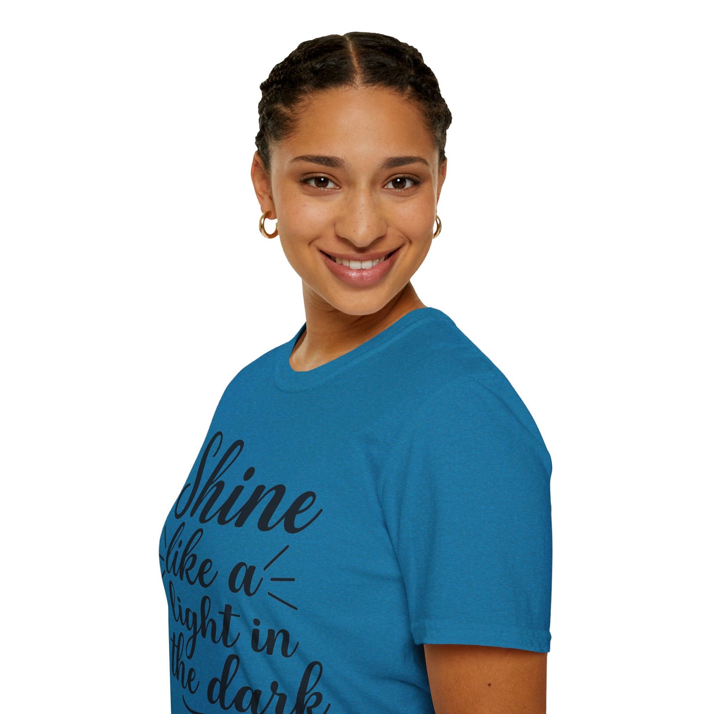 Inspirational T-Shirt for Women- 'Shine Like a Light in the Dark'