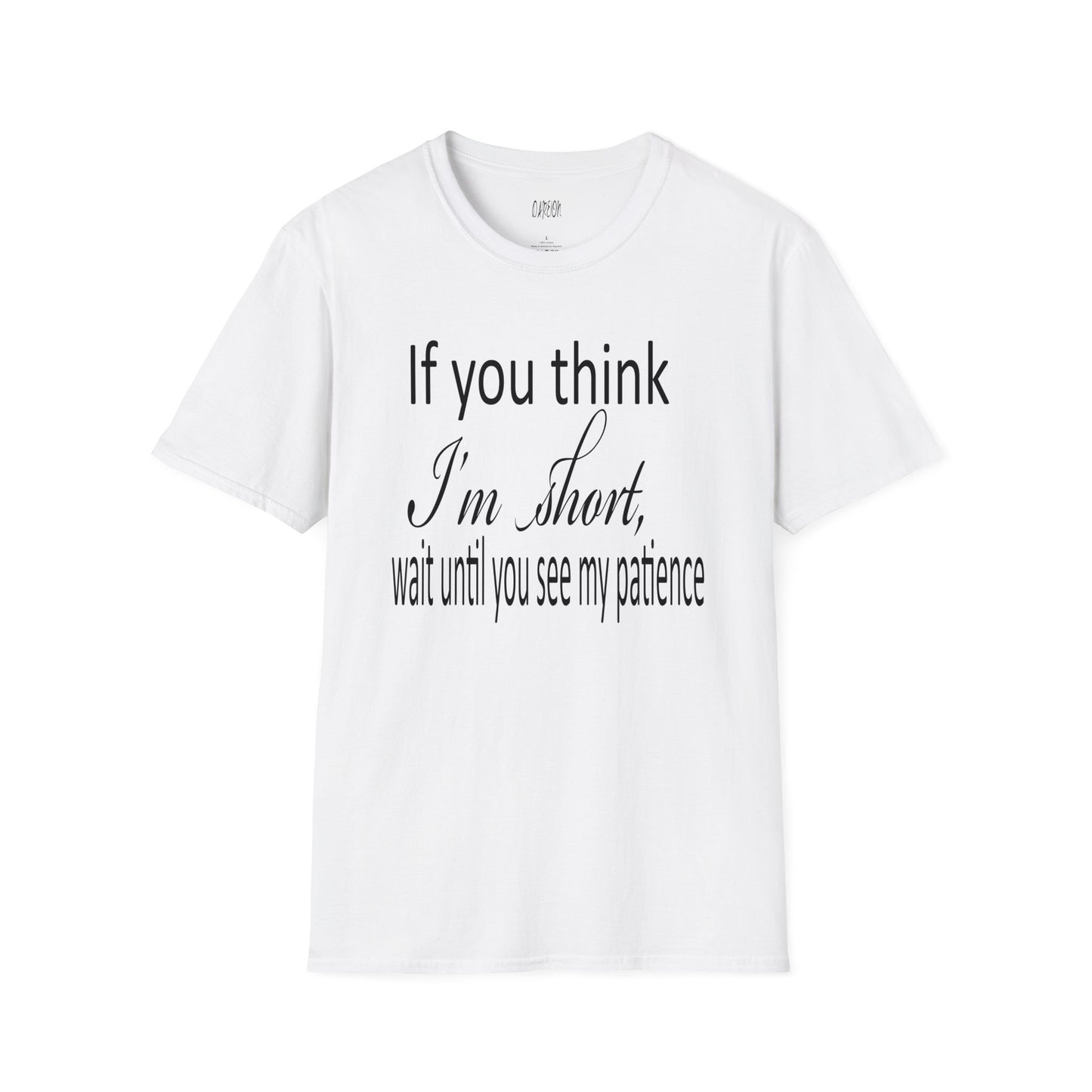 If You Think I'm Short Wait Until You See My Patience Softstyle Funny Sarcastic T-Shirt
