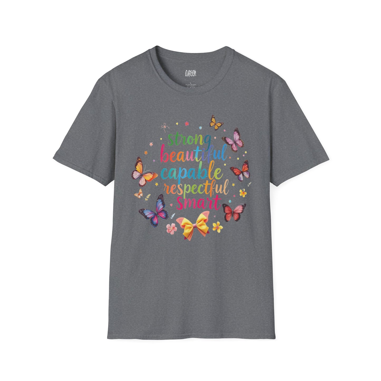 Empowerment Butterfly T-Shirt - Strong, Beautiful, Capable, Respectful, Smart