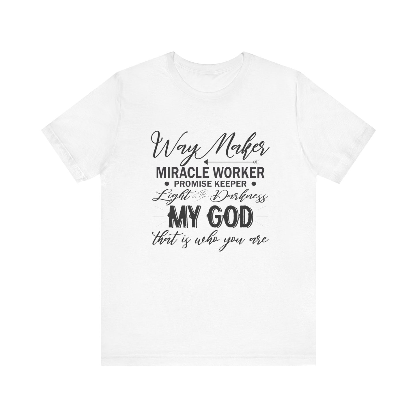 Religious T-Shirt, Way Maker Jersey Tee, Faith Apparel, Christian Clothing, Inspirational Shirt, Spiritual Fashion