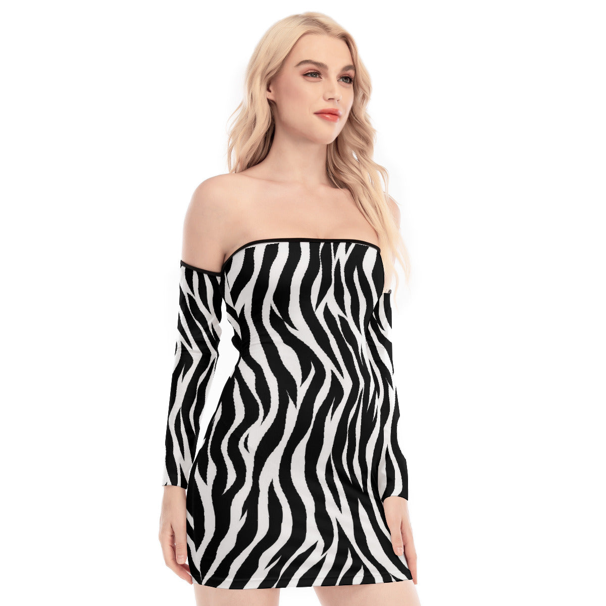 black and white dress