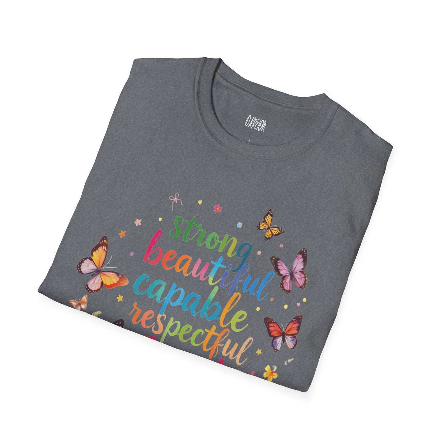 Empowerment Butterfly T-Shirt - Strong, Beautiful, Capable, Respectful, Smart