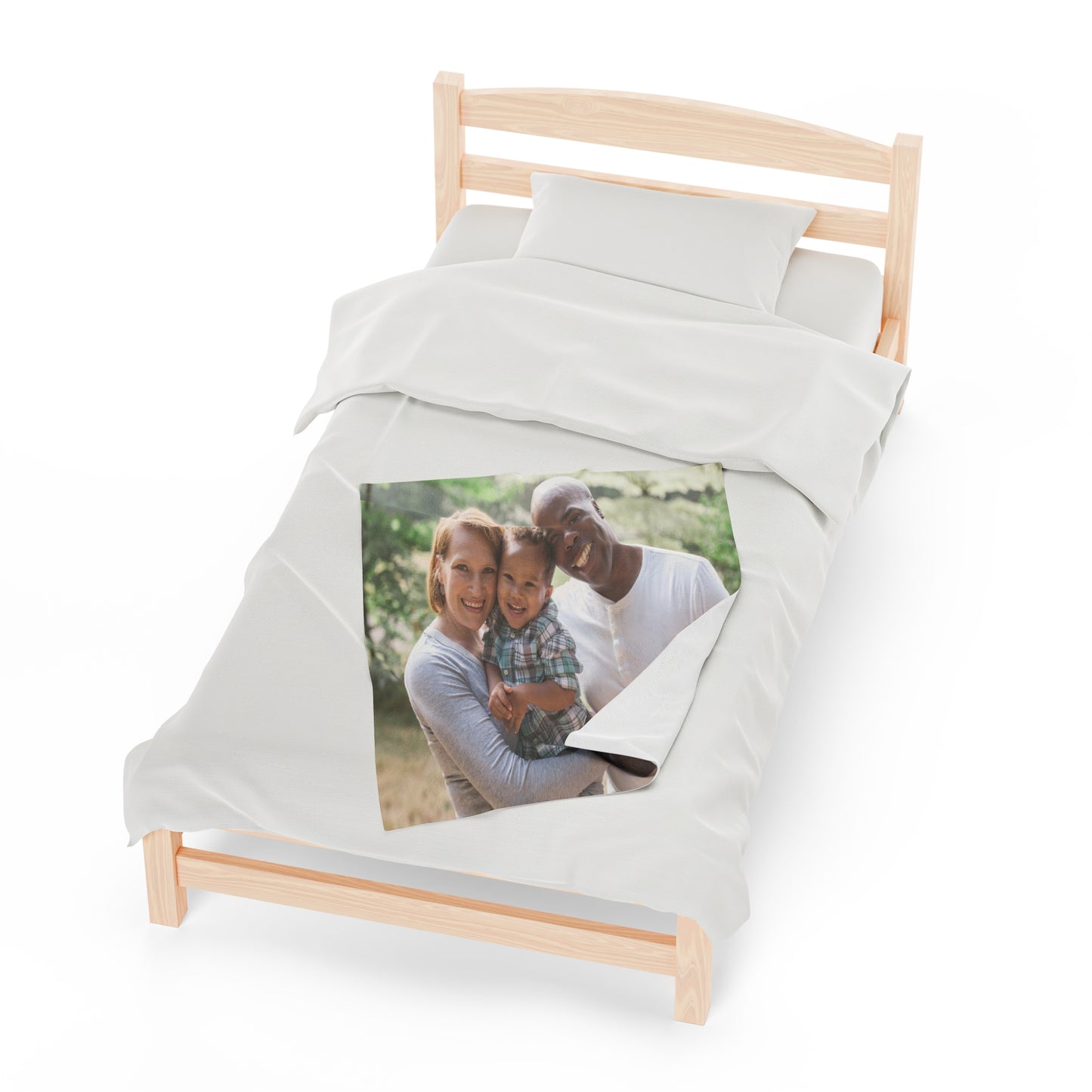 Personalized Family Photo Velveteen Plush Blanket