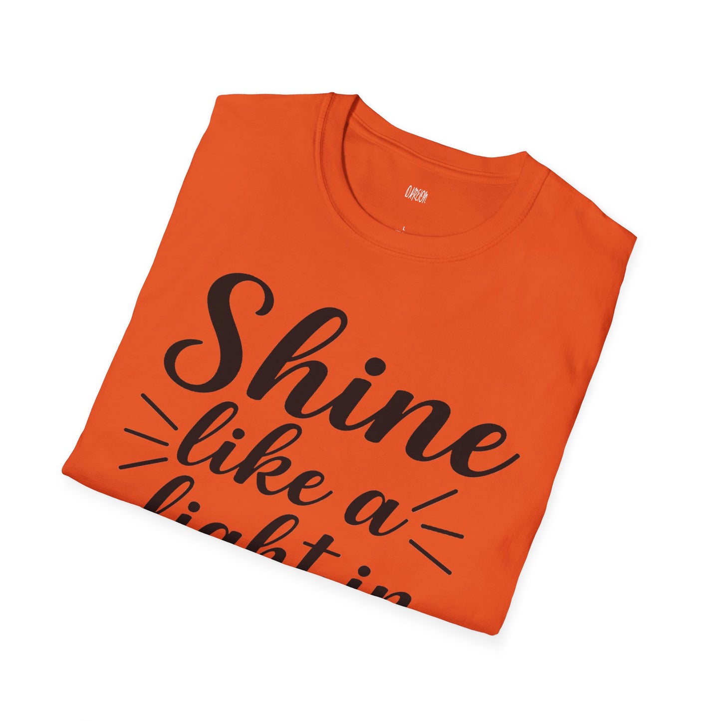Inspirational T-Shirt for Women- 'Shine Like a Light in the Dark'