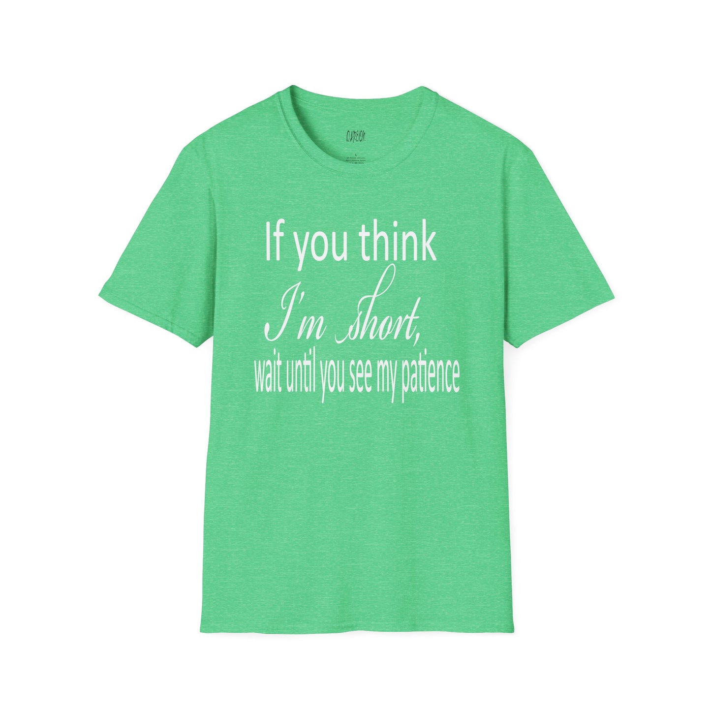 If You Think I'm Short Wait Until You See My Patience Softstyle Funny Sarcastic T-Shirt