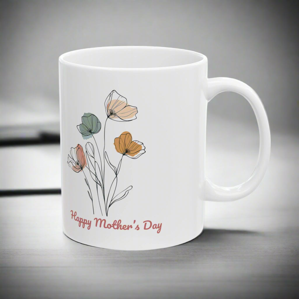 Perfect Mug Gift for Mother's Day - Inspirational Floral Ceramic Mug