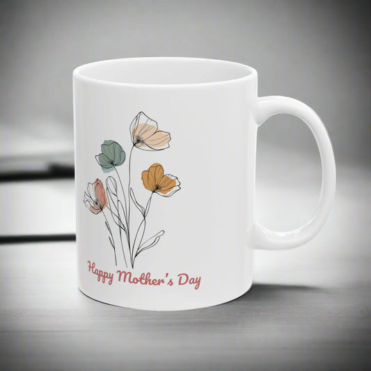 Perfect Mug Gift for Mother's Day - Inspirational Floral Ceramic Mug