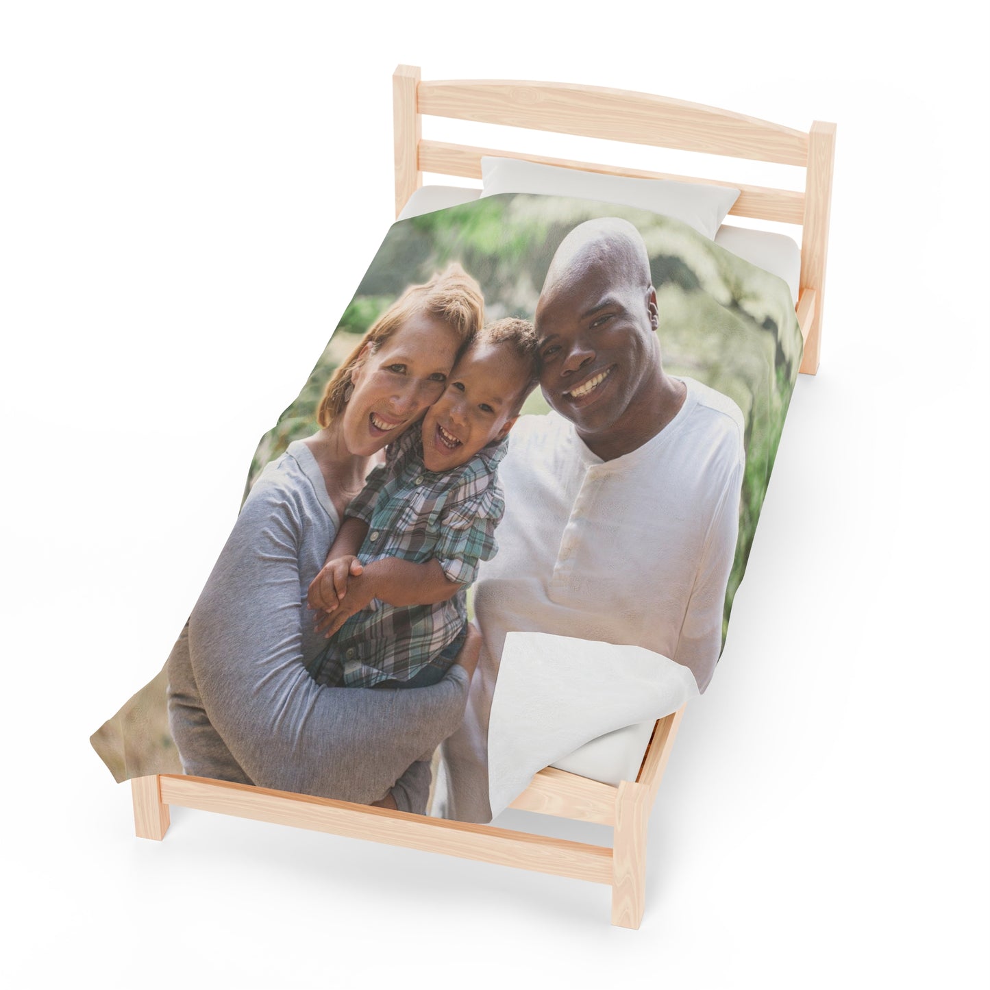 Personalized Family Photo Velveteen Plush Blanket