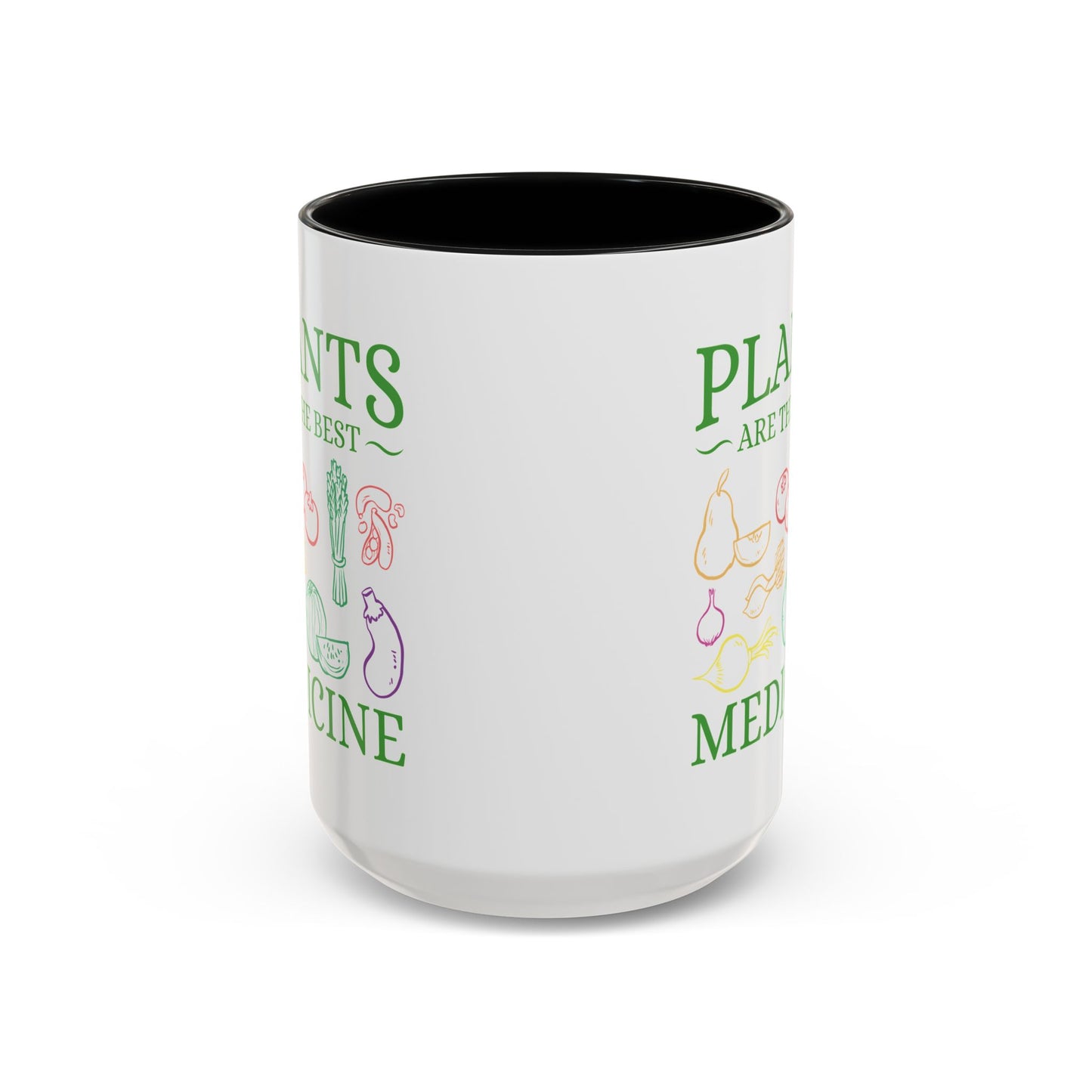 Green Therapy - Plants Are the Best Medicine Inner Color Coffee Mug (11, 15oz)