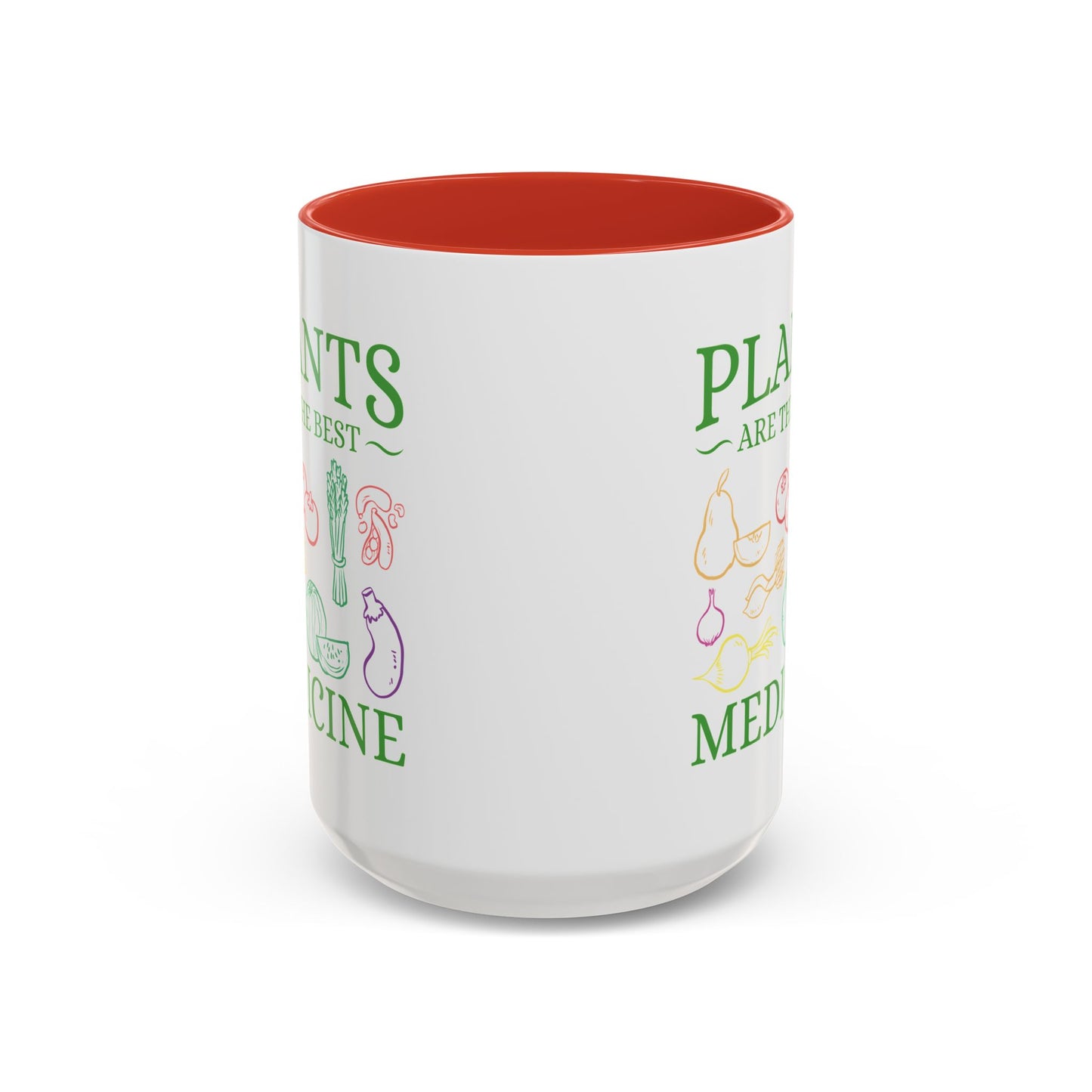Green Therapy - Plants Are the Best Medicine Inner Color Coffee Mug (11, 15oz)