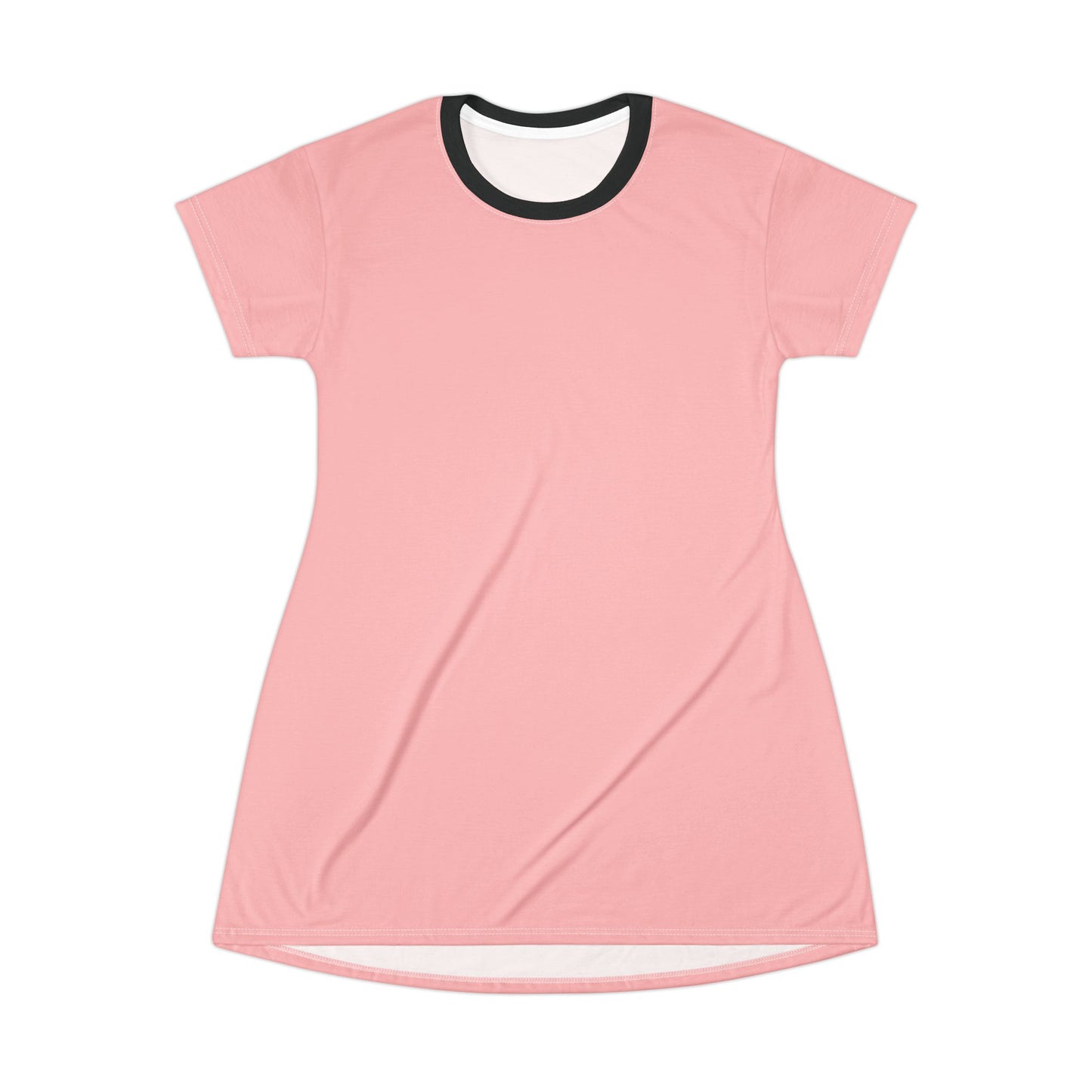 Pink Chic Casual T-Shirt Dress Everyday Wear, Comfortable Summer Outfit, Gift for Her, Trendy Fashion Piece