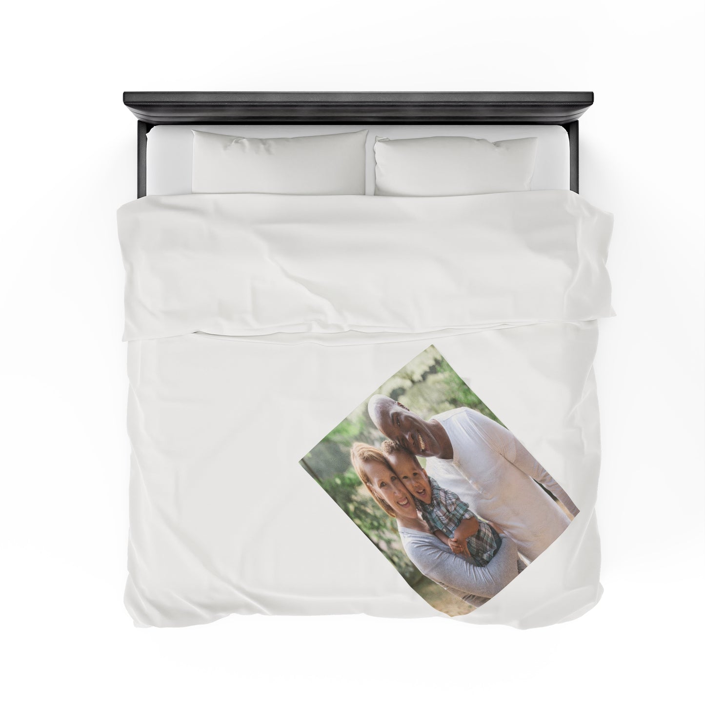 Personalized Family Photo Velveteen Plush Blanket