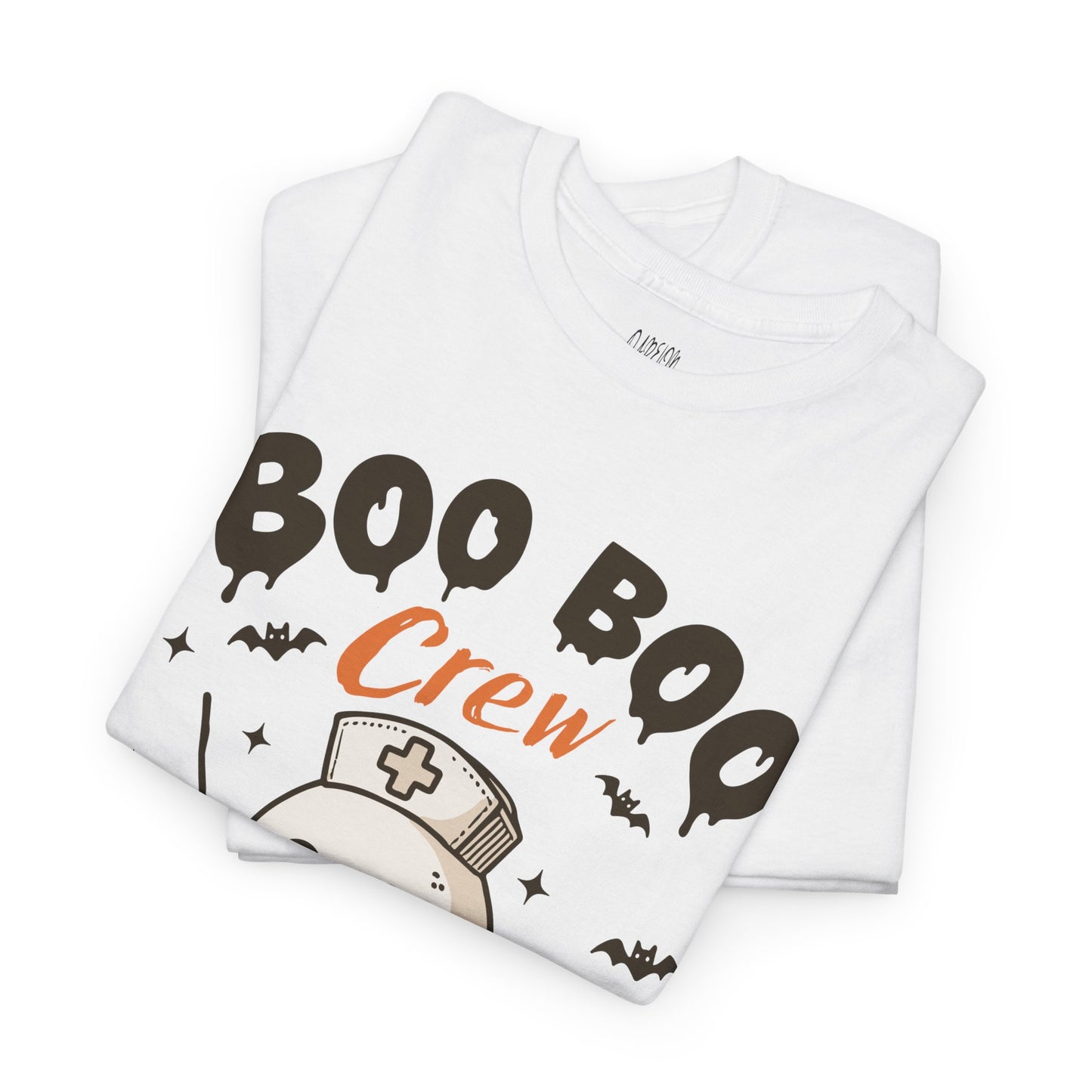Boo Boo Nurse Crew Halloween Tee, Funny T-Shirt, Ghost Costume Top, Spooky Party Wear, October Holiday Shirt