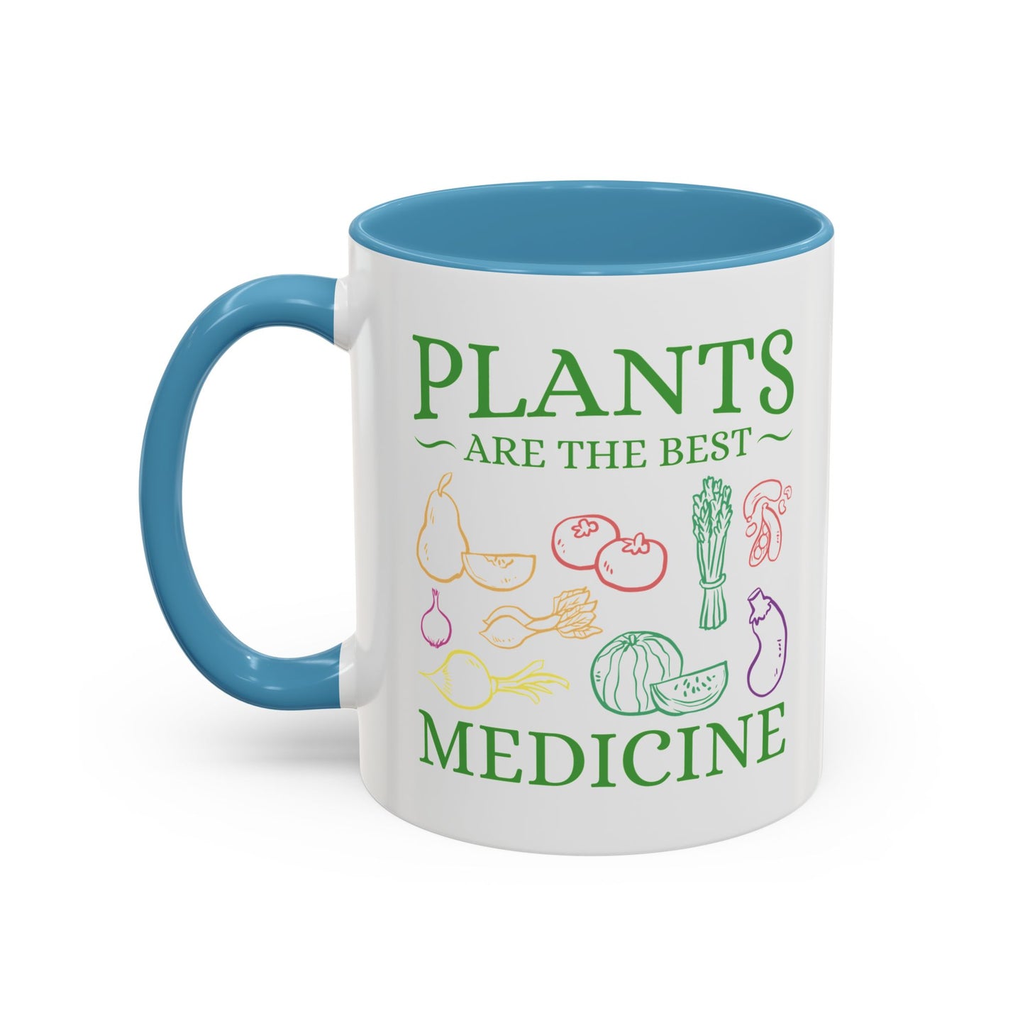 Green Therapy - Plants Are the Best Medicine Inner Color Coffee Mug (11, 15oz)