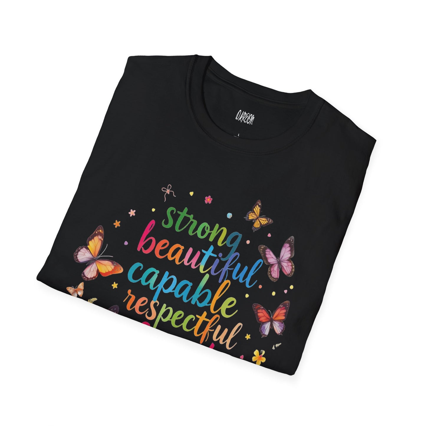Empowerment Butterfly T-Shirt - Strong, Beautiful, Capable, Respectful, Smart