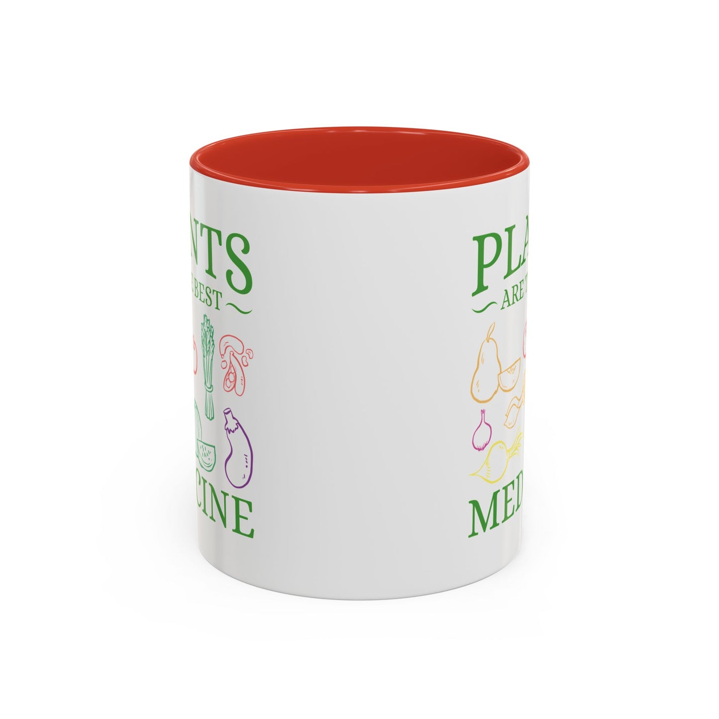 Green Therapy - Plants Are the Best Medicine Inner Color Coffee Mug (11, 15oz)