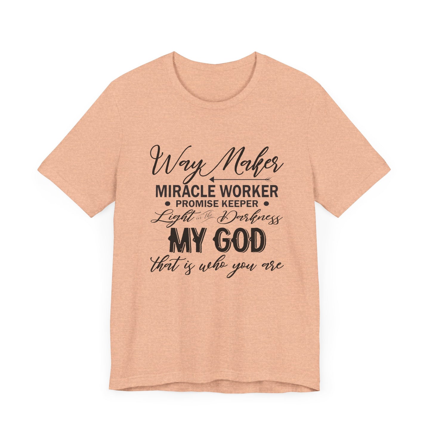 Religious T-Shirt, Way Maker Jersey Tee, Faith Apparel, Christian Clothing, Inspirational Shirt, Spiritual Fashion