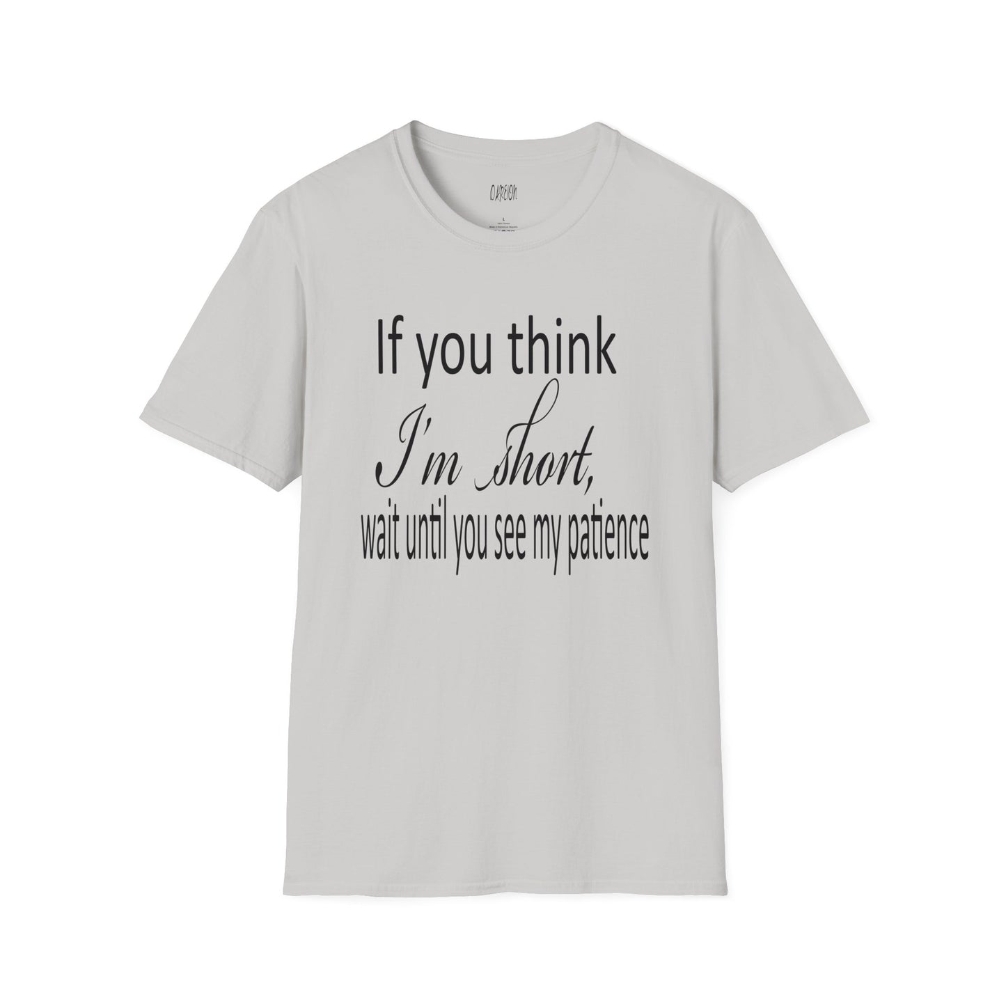 If You Think I'm Short Wait Until You See My Patience Softstyle Funny Sarcastic T-Shirt