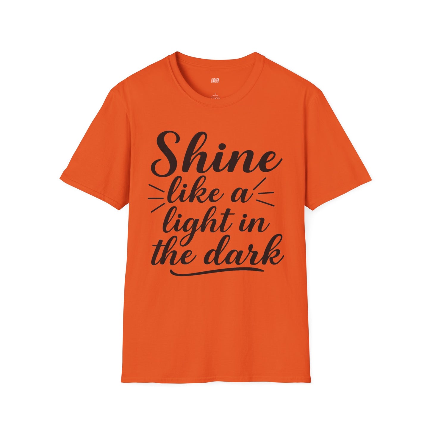 Inspirational T-Shirt for Women- 'Shine Like a Light in the Dark'