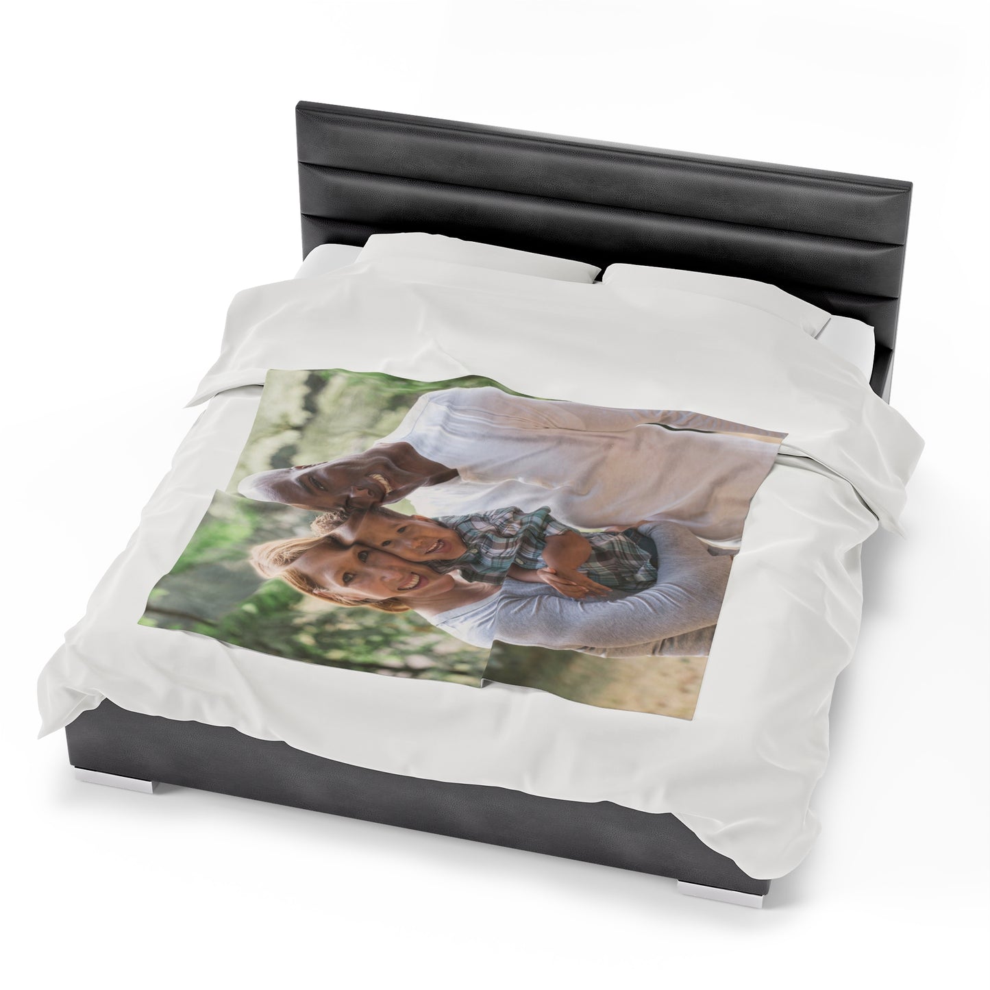 Personalized Family Photo Velveteen Plush Blanket