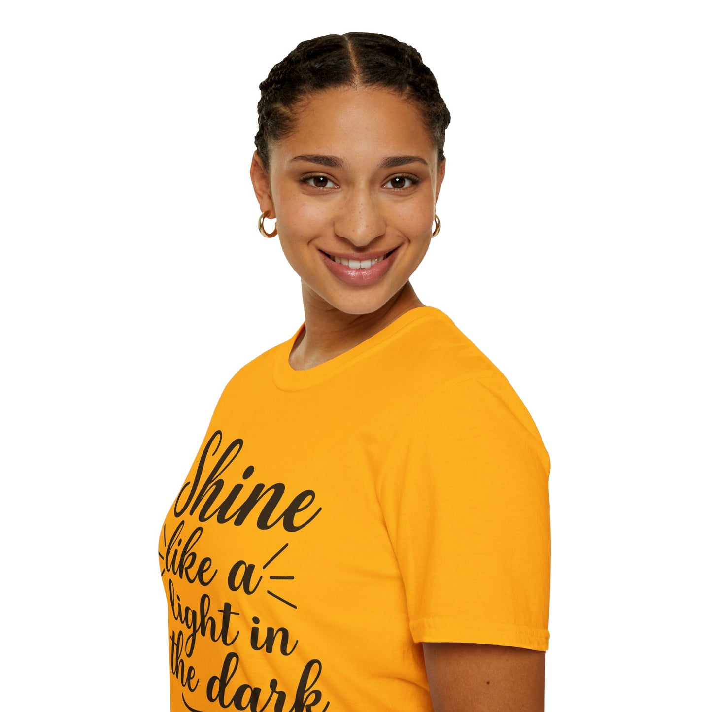 Inspirational T-Shirt for Women- 'Shine Like a Light in the Dark'