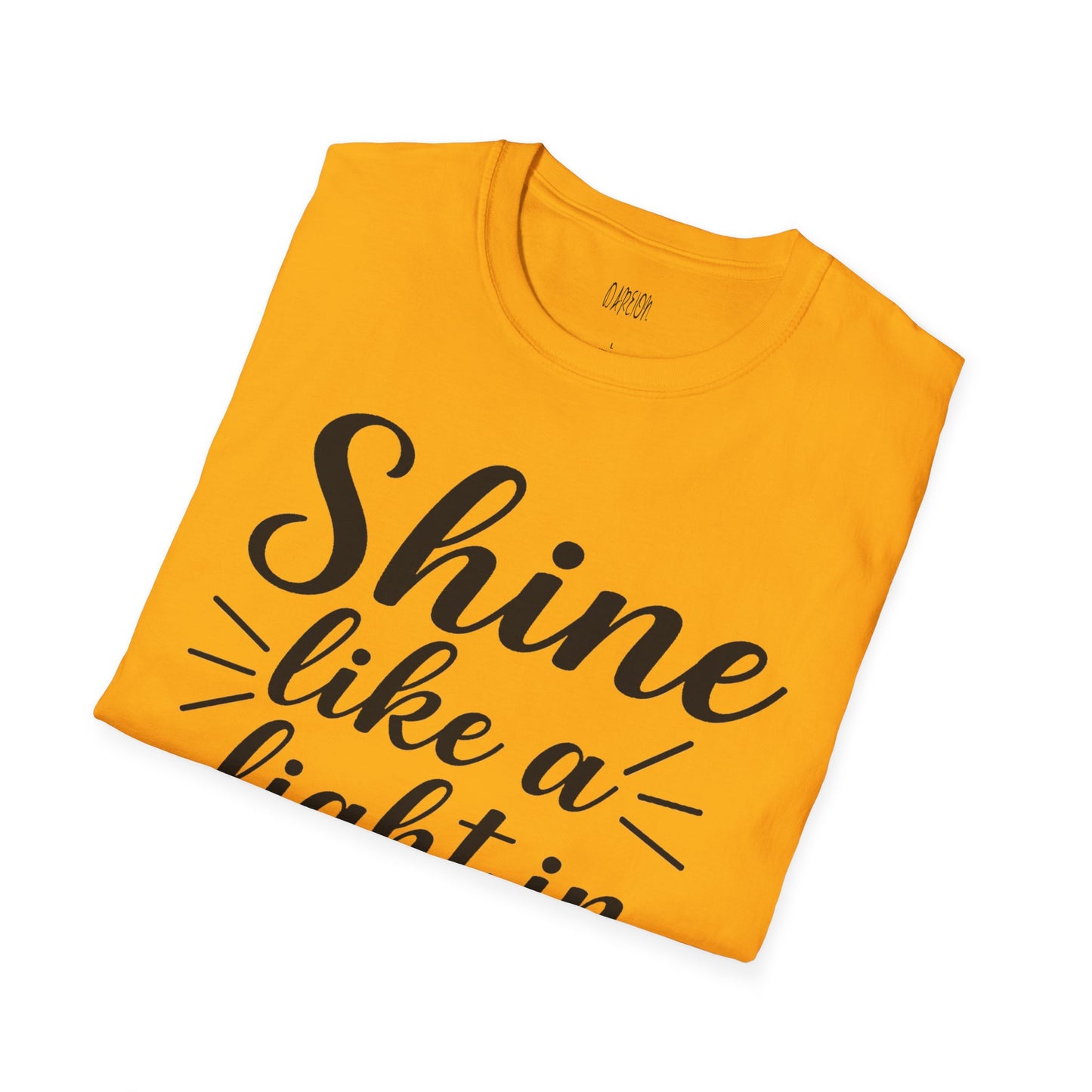 Inspirational T-Shirt for Women- 'Shine Like a Light in the Dark'