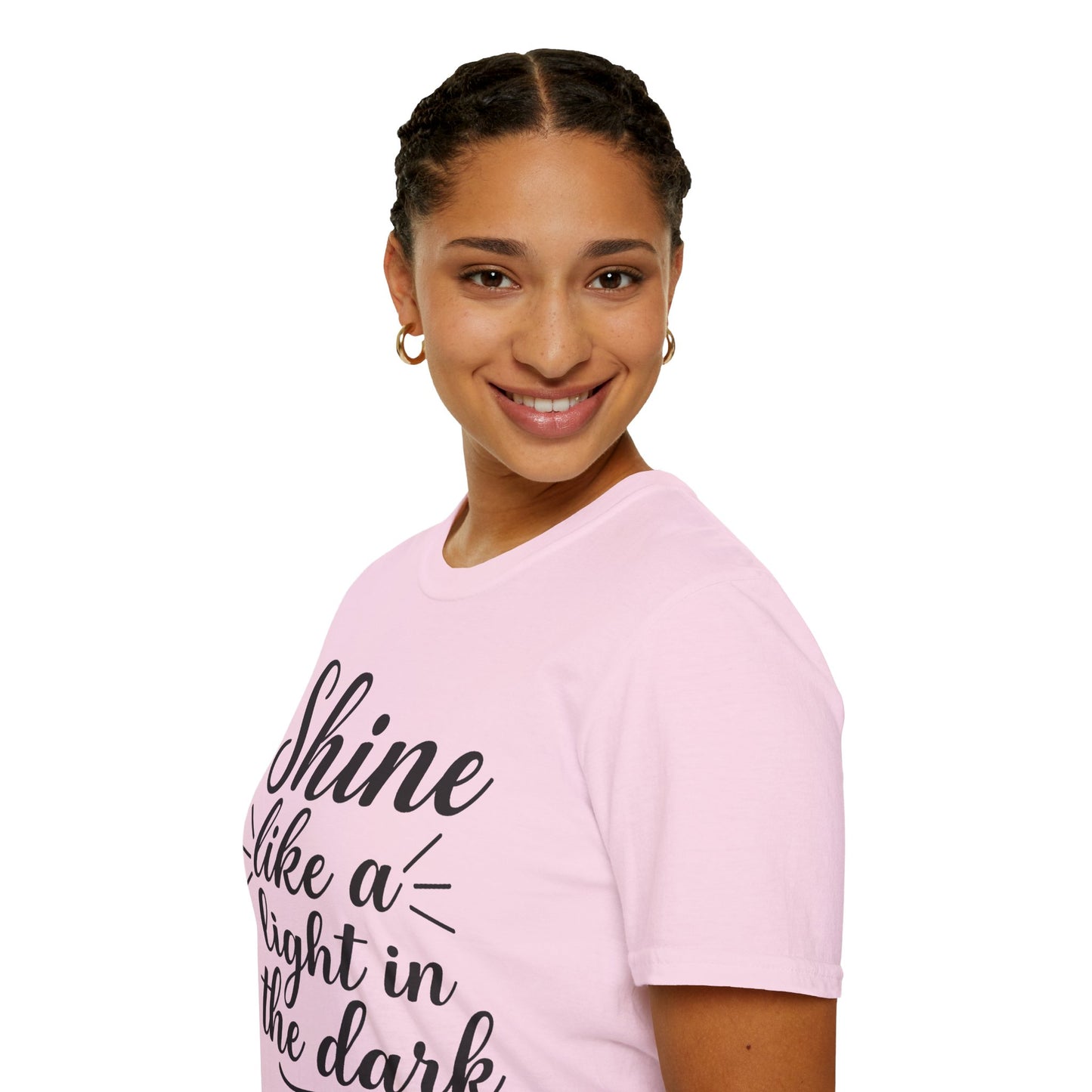 Inspirational T-Shirt for Women- 'Shine Like a Light in the Dark'