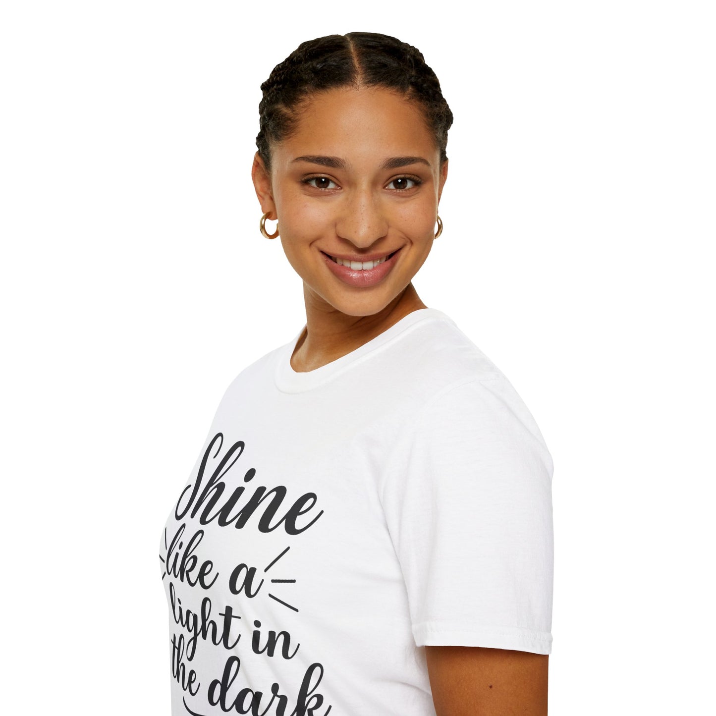 Inspirational T-Shirt for Women- 'Shine Like a Light in the Dark'